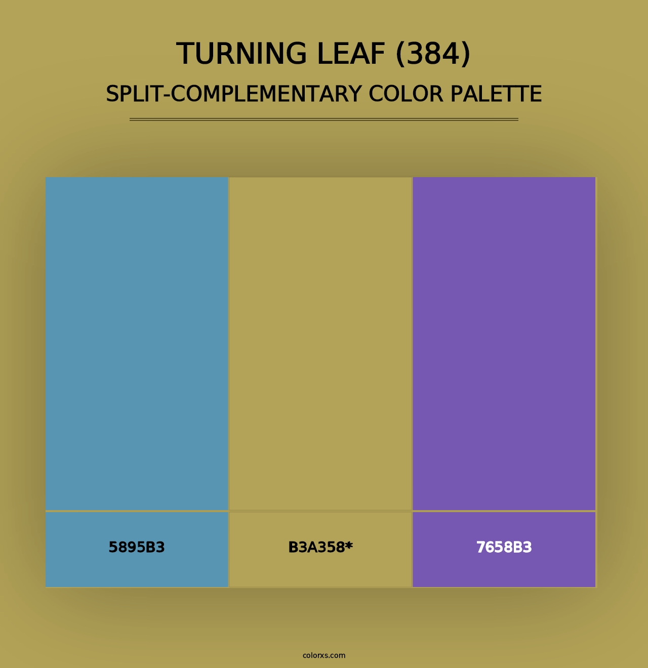 Turning Leaf (384) - Split-Complementary Color Palette