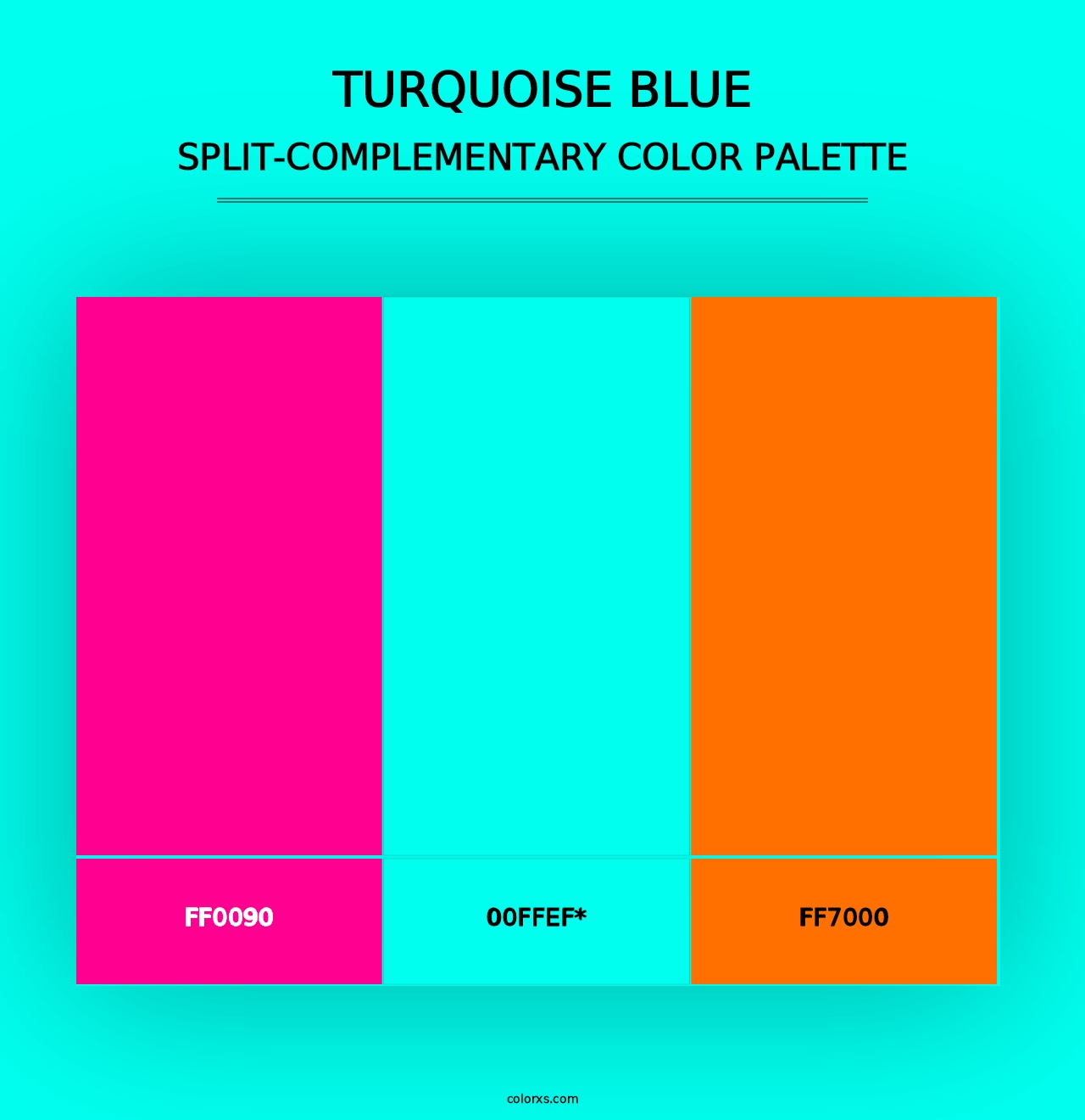 Turquoise Blue - Split-Complementary Color Palette