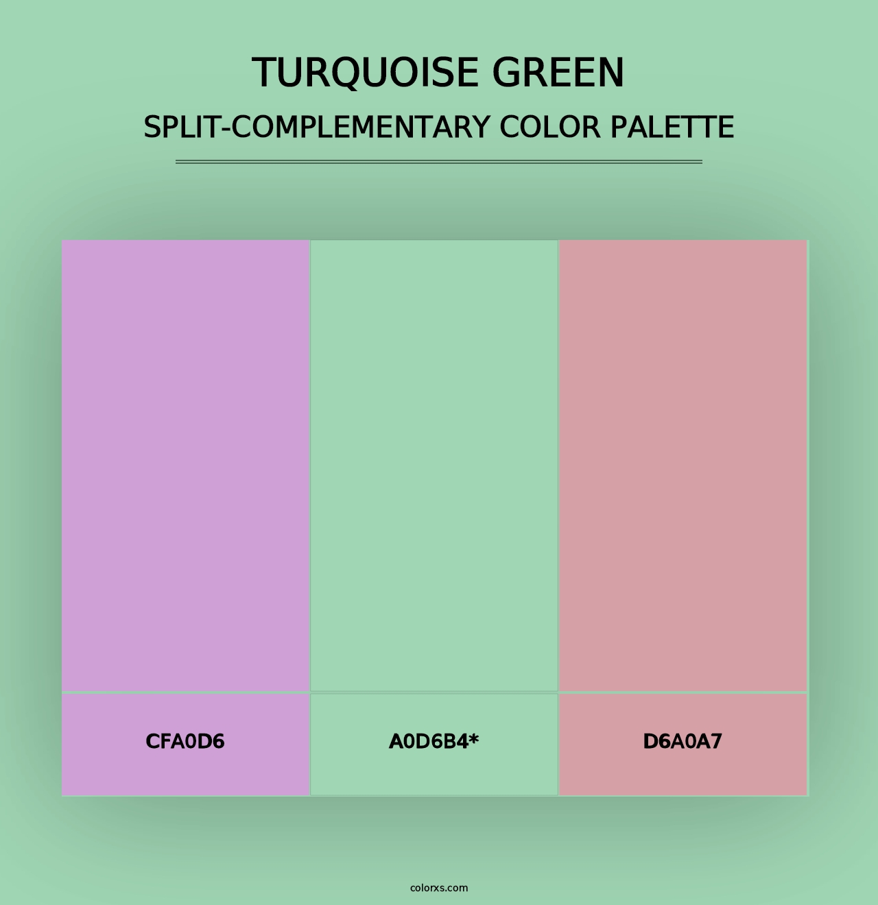 Turquoise Green - Split-Complementary Color Palette