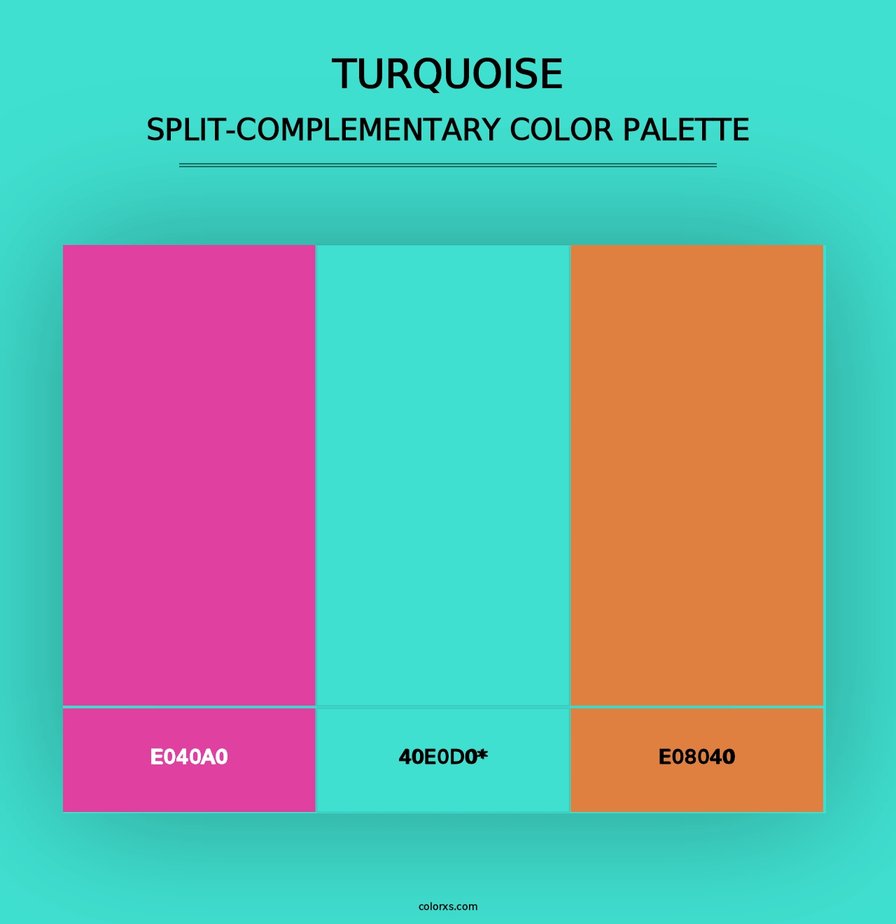 Turquoise - Split-Complementary Color Palette