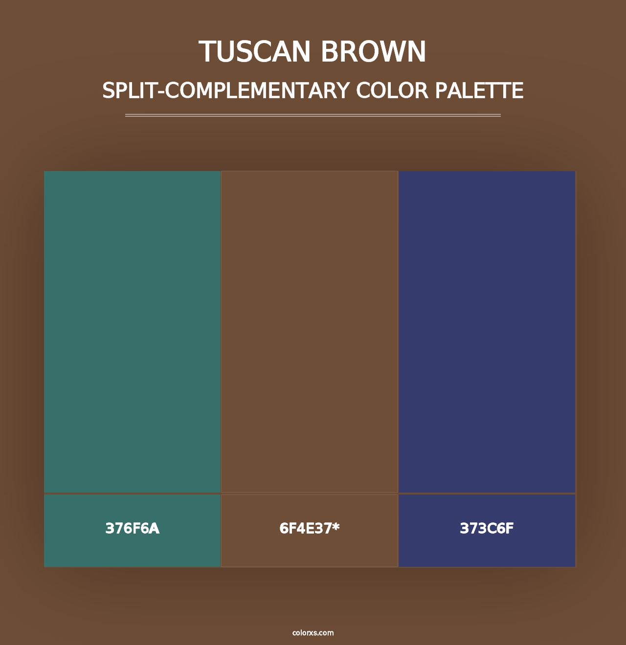 Tuscan Brown - Split-Complementary Color Palette