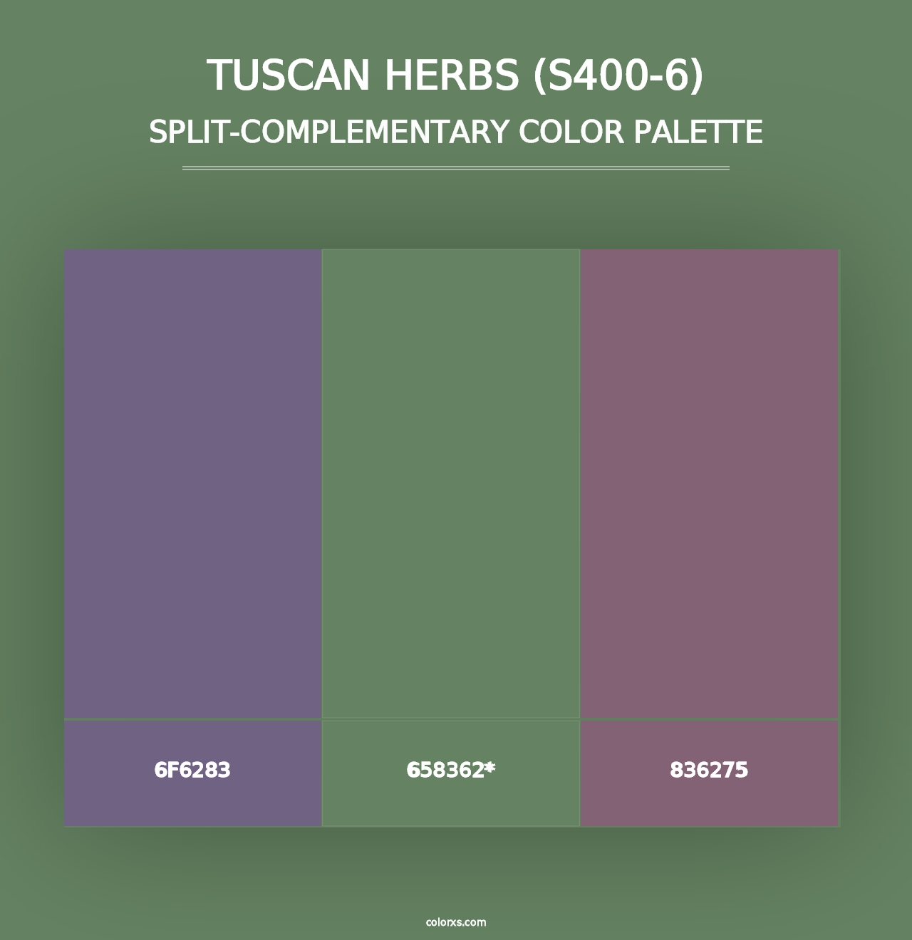 Tuscan Herbs (S400-6) - Split-Complementary Color Palette