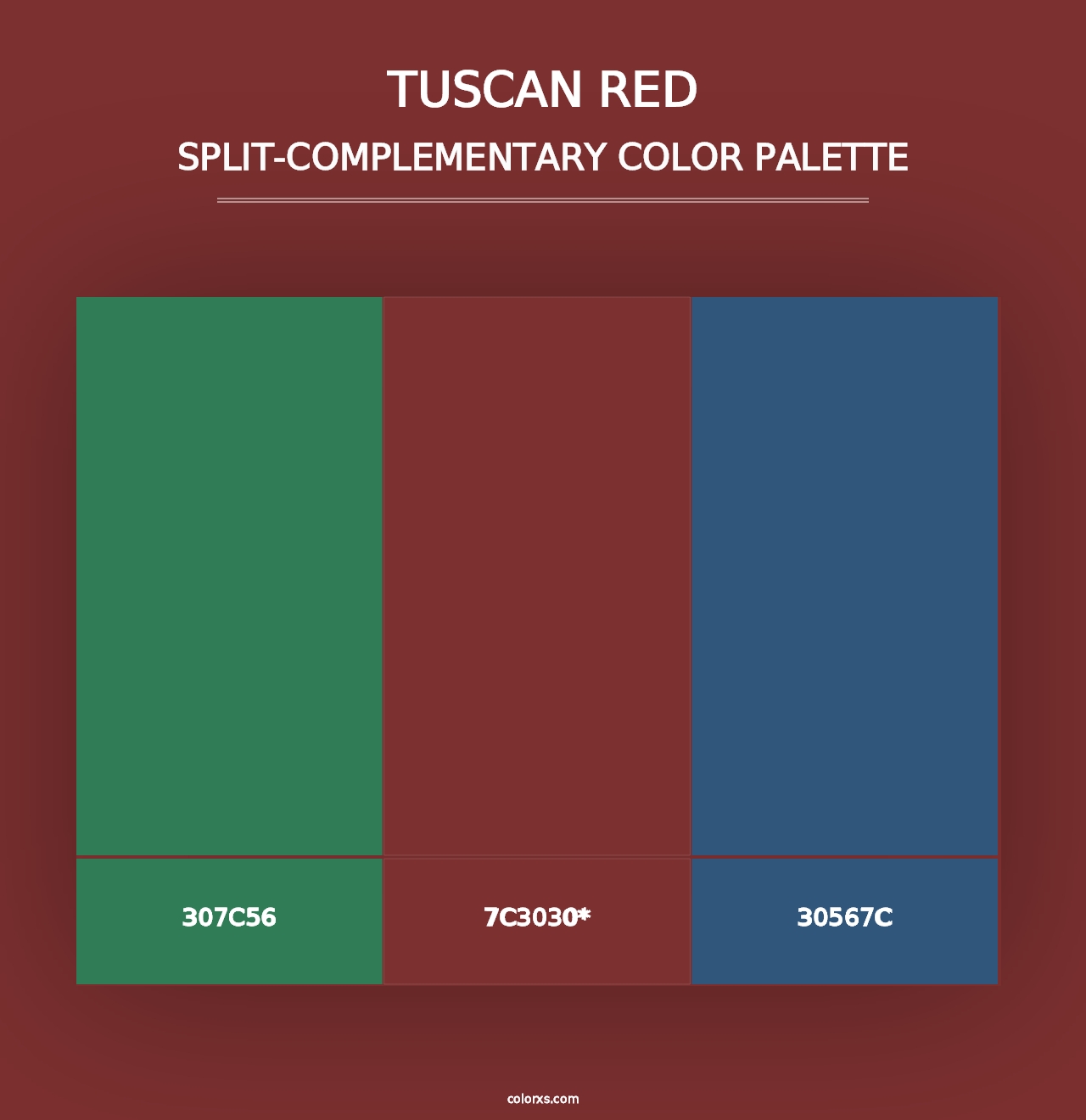 Tuscan Red - Split-Complementary Color Palette