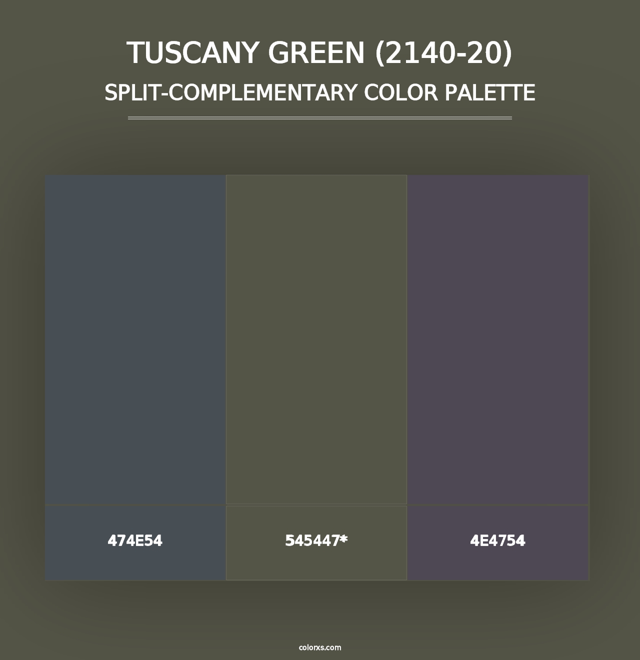 Tuscany Green (2140-20) - Split-Complementary Color Palette