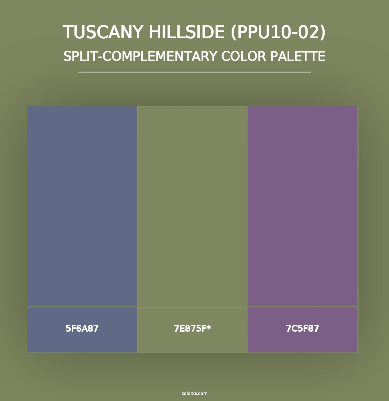 Tuscany Hillside (PPU10-02) - Split-Complementary Color Palette