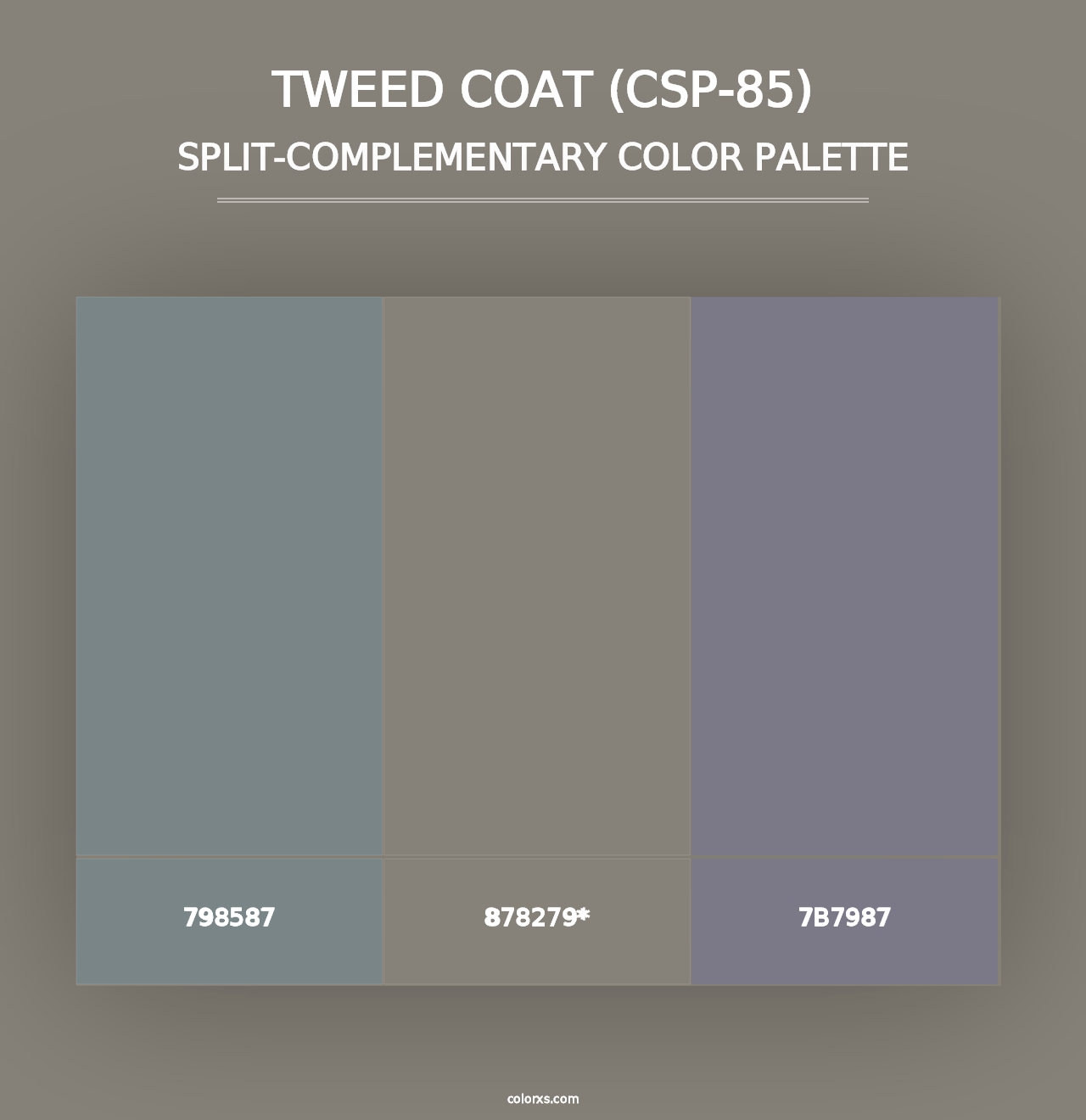 Tweed Coat (CSP-85) - Split-Complementary Color Palette