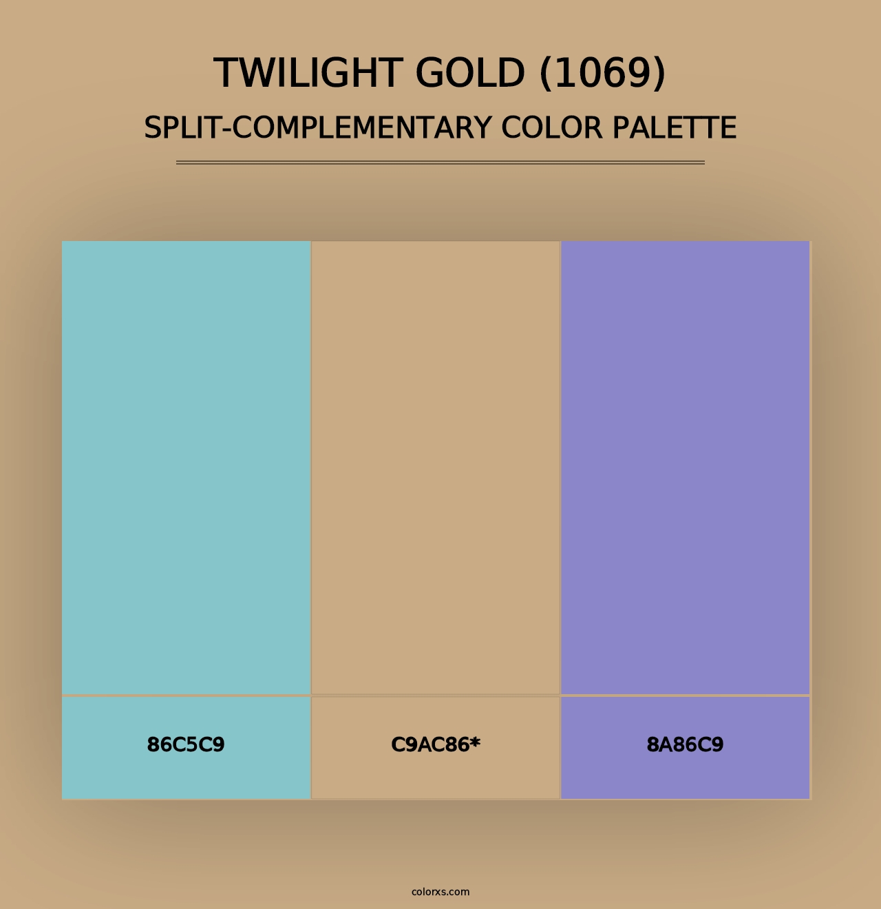 Twilight Gold (1069) - Split-Complementary Color Palette