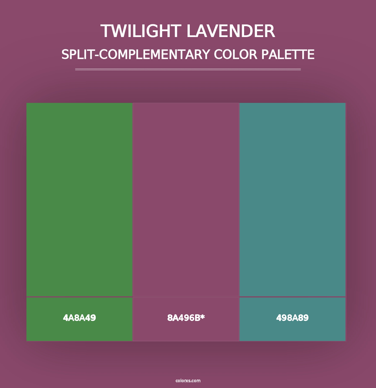 Twilight Lavender - Split-Complementary Color Palette