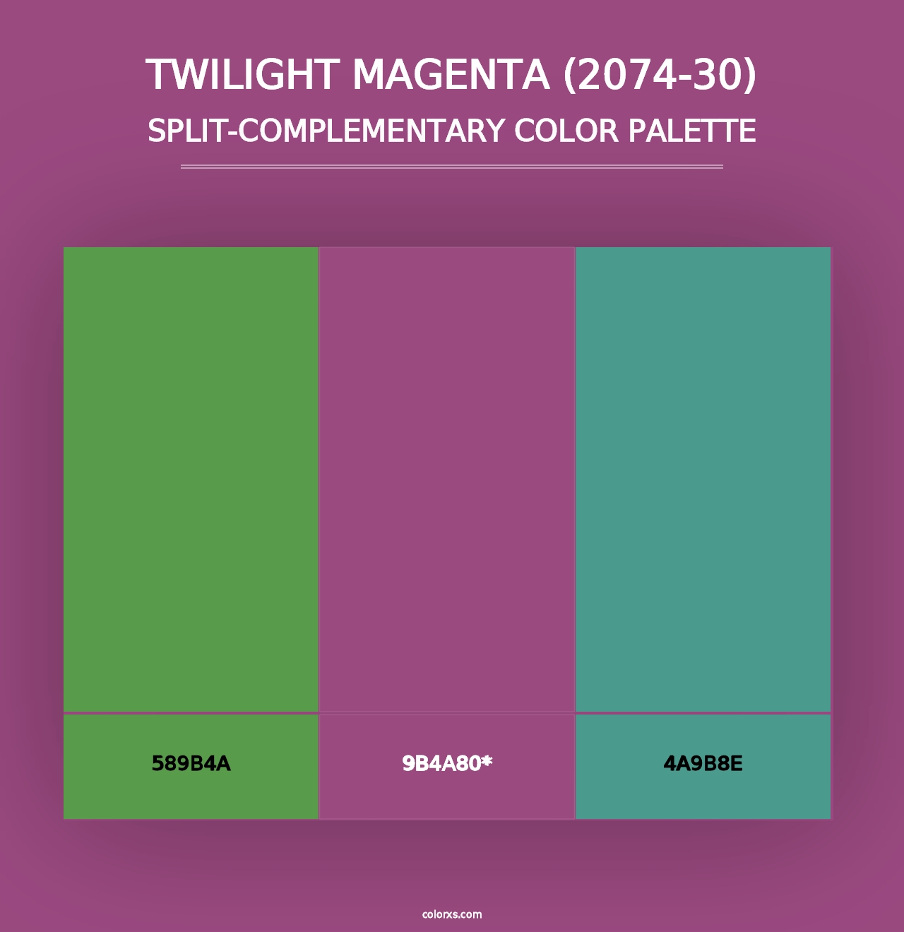 Twilight Magenta (2074-30) - Split-Complementary Color Palette