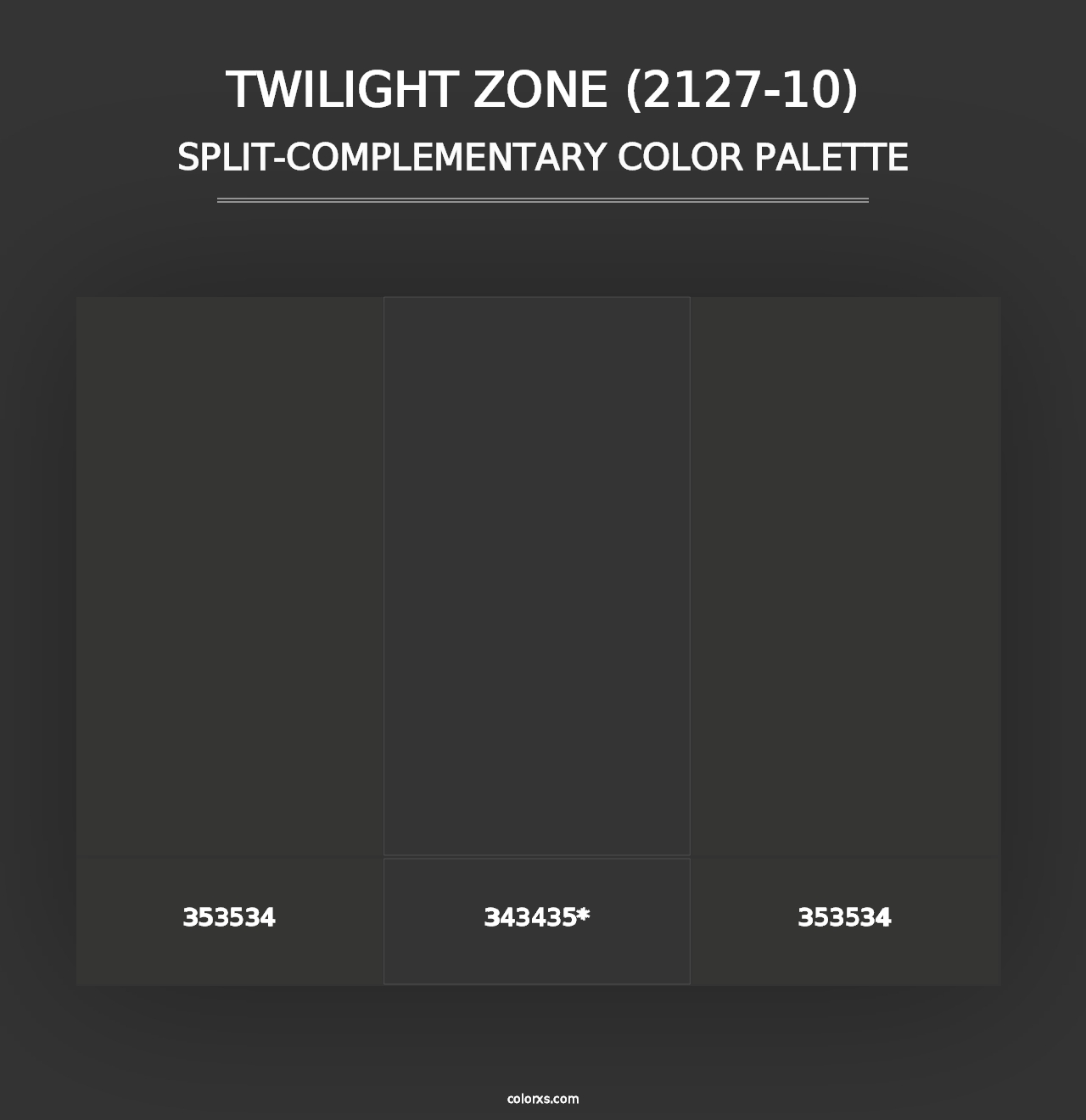 Twilight Zone (2127-10) - Split-Complementary Color Palette