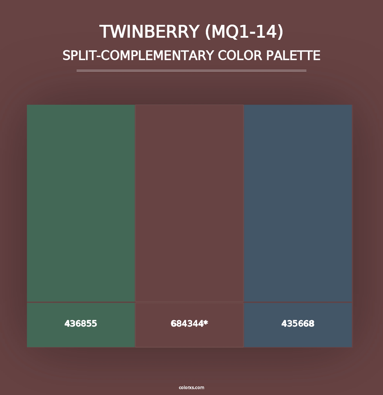 Twinberry (MQ1-14) - Split-Complementary Color Palette