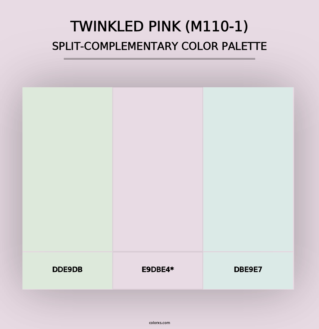 Twinkled Pink (M110-1) - Split-Complementary Color Palette