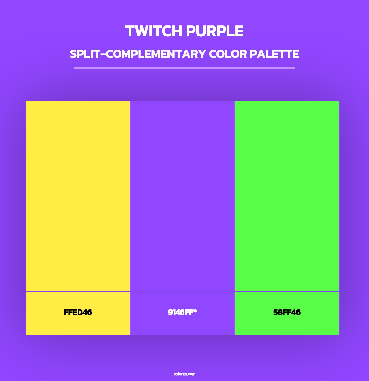 Twitch Purple - Split-Complementary Color Palette