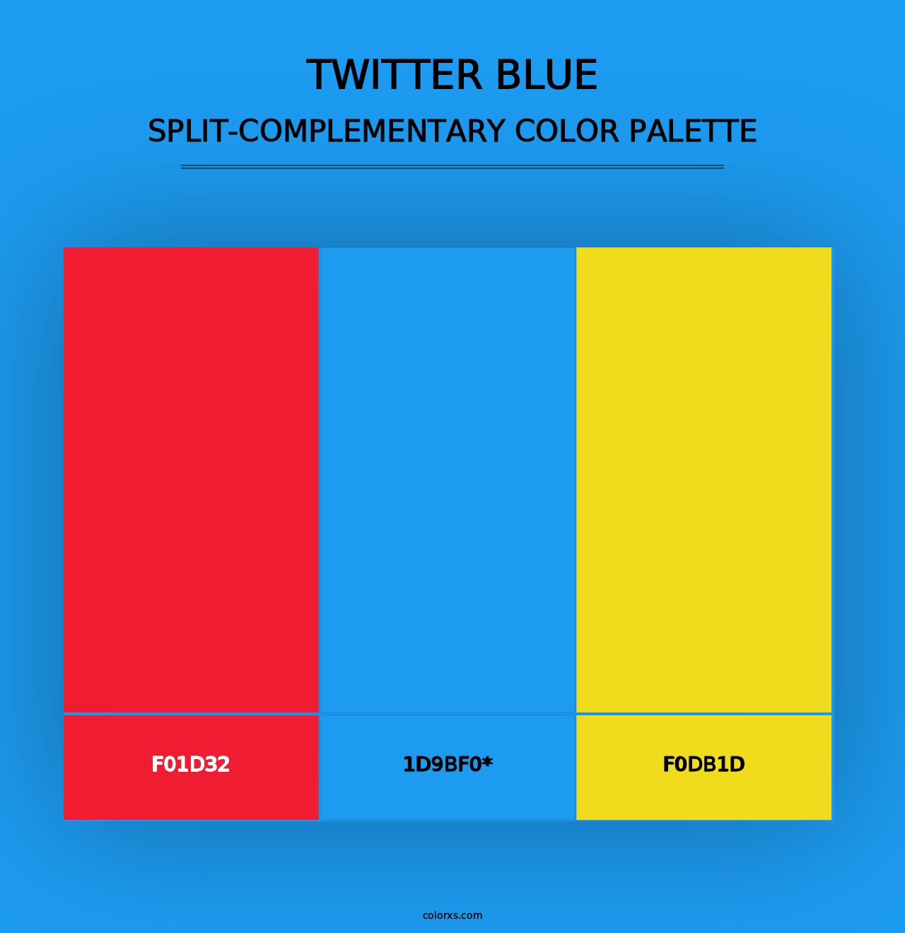 Twitter Blue - Split-Complementary Color Palette