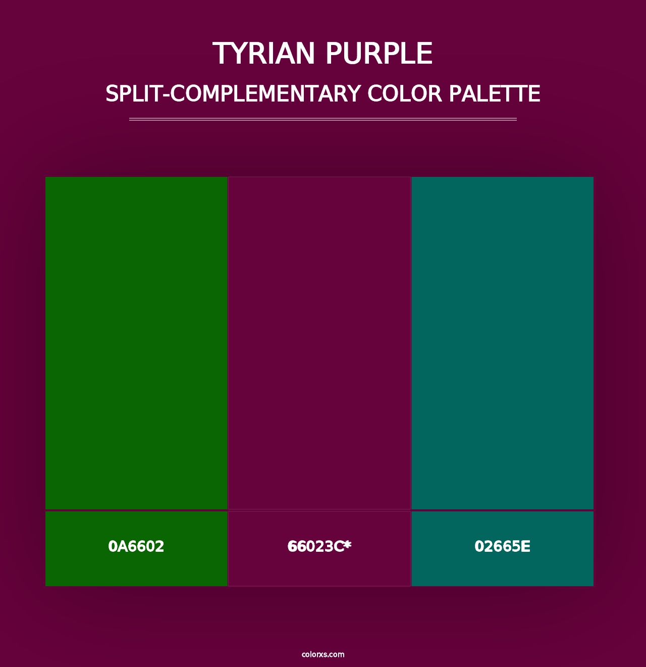 Tyrian Purple - Split-Complementary Color Palette