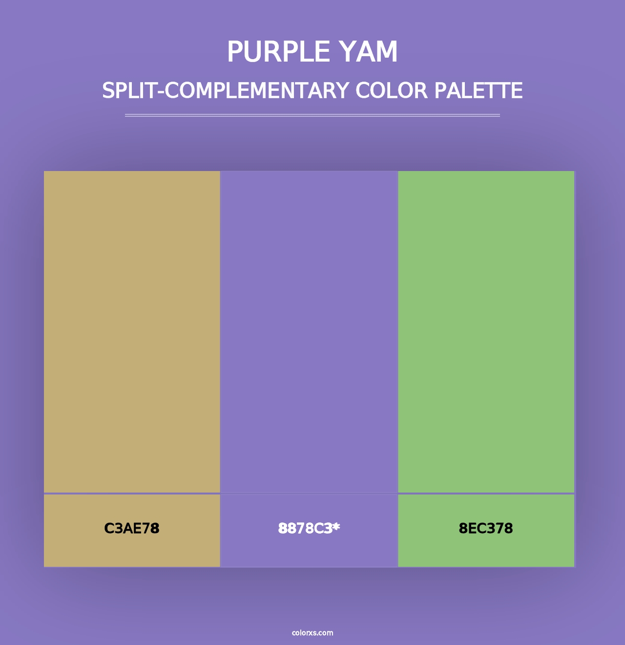 Purple Yam - Split-Complementary Color Palette