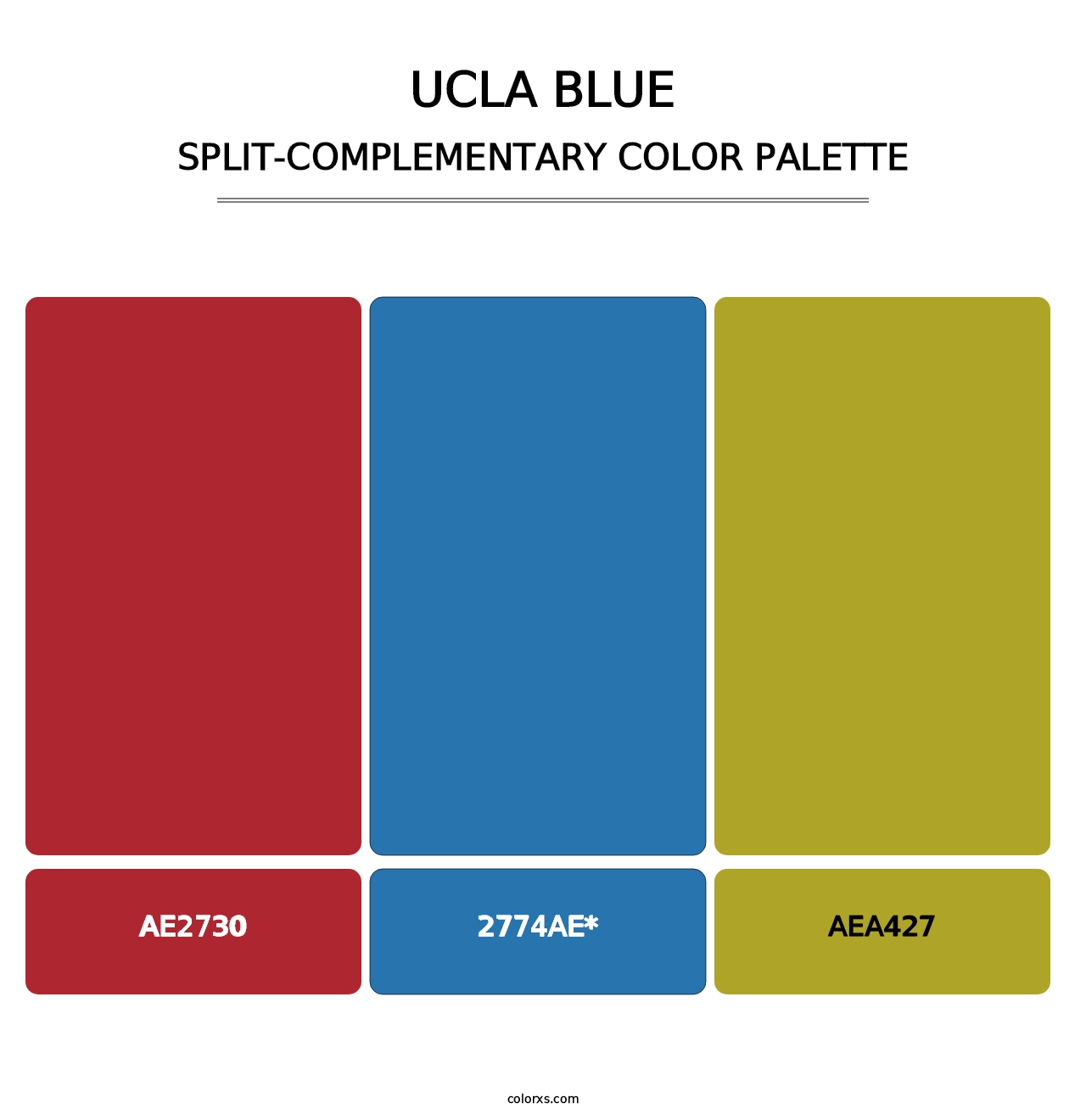 UCLA Blue - Split-Complementary Color Palette