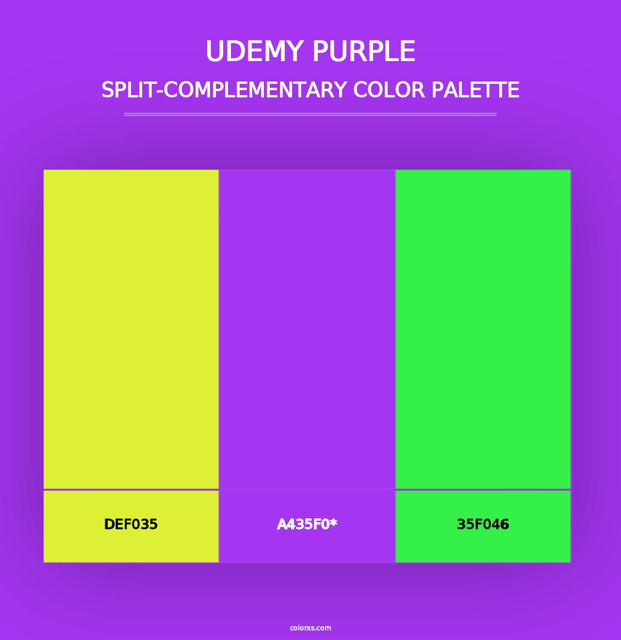 Udemy Purple - Split-Complementary Color Palette