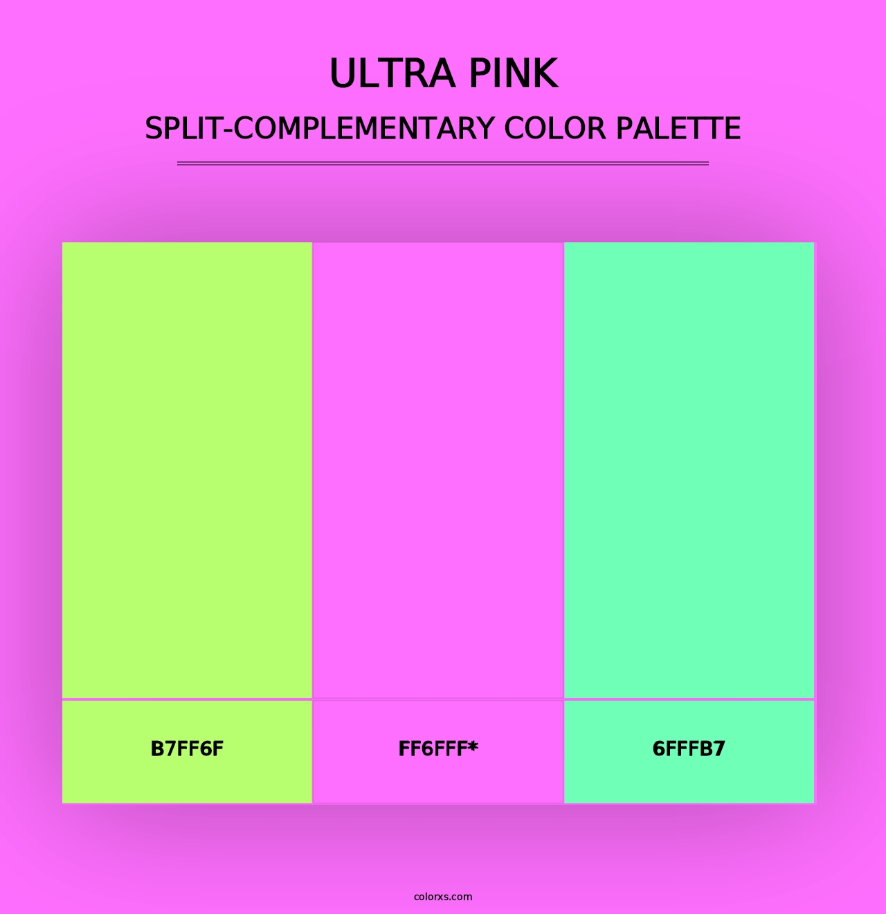 Ultra Pink - Split-Complementary Color Palette