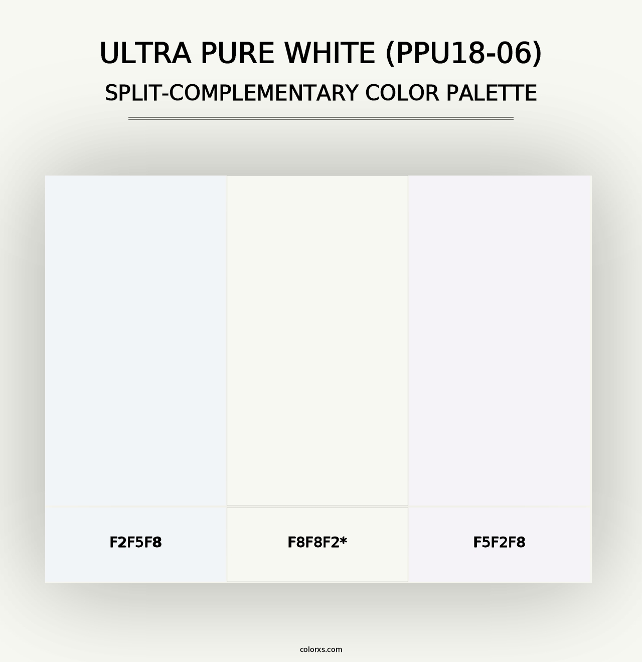 Ultra Pure White (PPU18-06) - Split-Complementary Color Palette