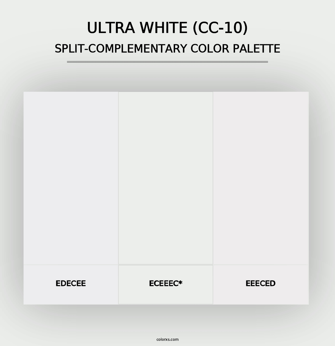 Ultra White (CC-10) - Split-Complementary Color Palette