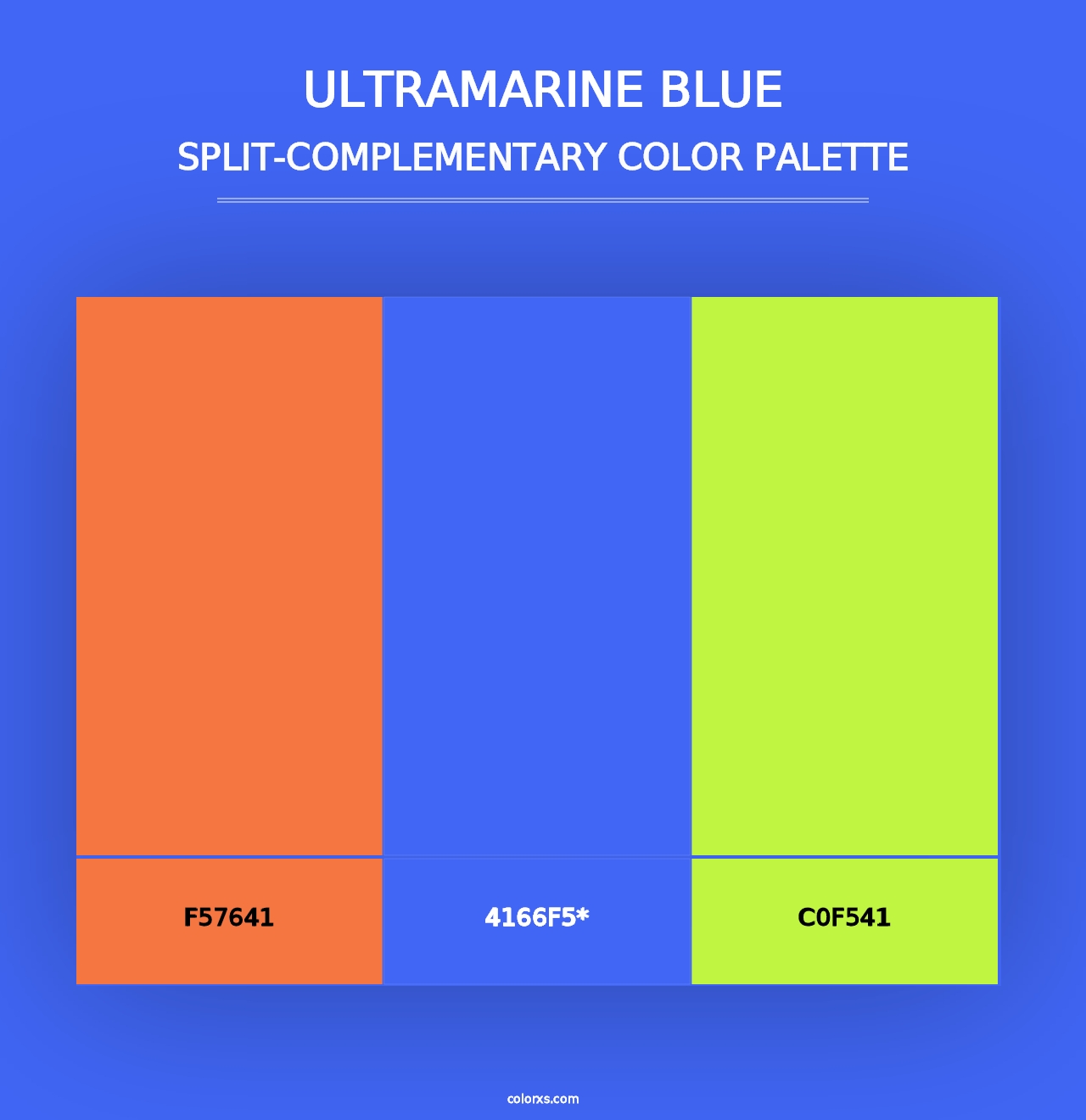 Ultramarine Blue - Split-Complementary Color Palette