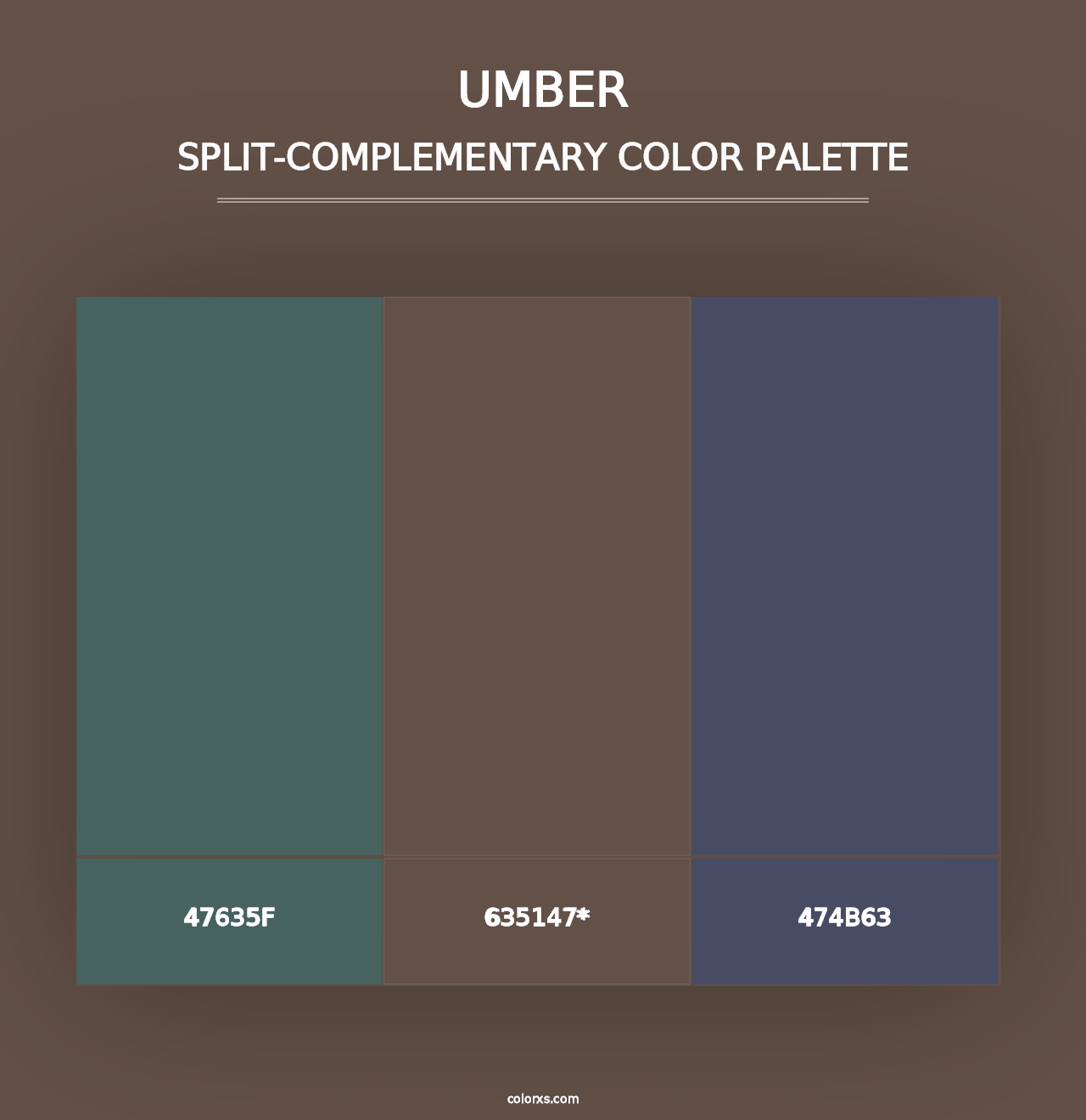 Umber - Split-Complementary Color Palette