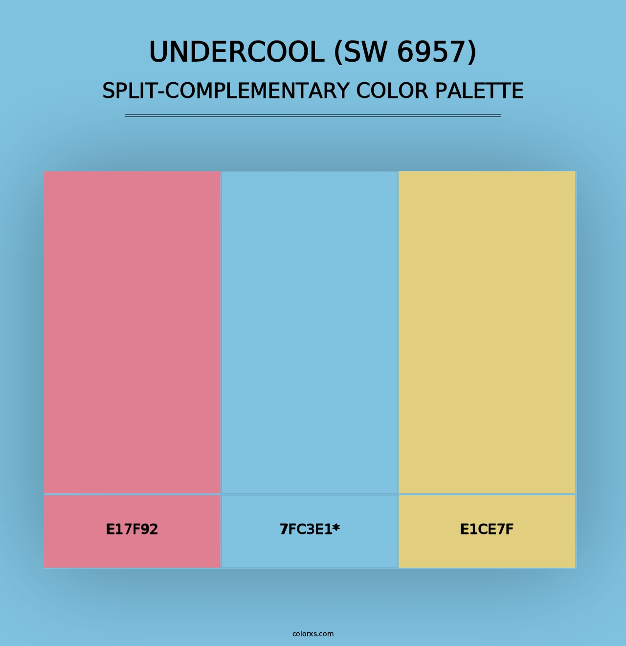 Undercool (SW 6957) - Split-Complementary Color Palette