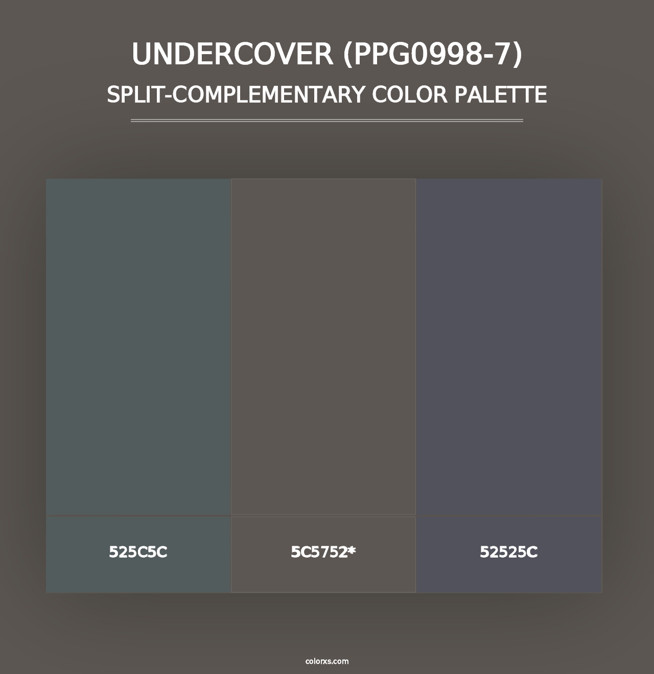 Undercover (PPG0998-7) - Split-Complementary Color Palette