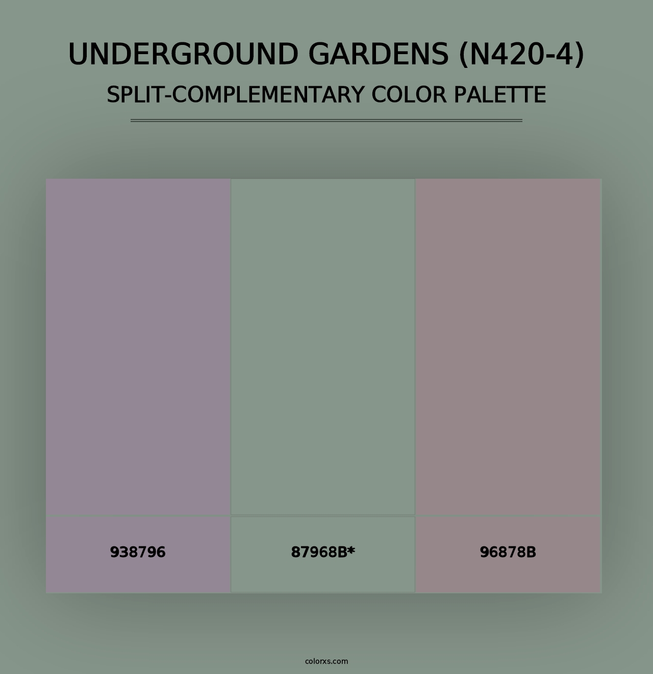 Underground Gardens (N420-4) - Split-Complementary Color Palette