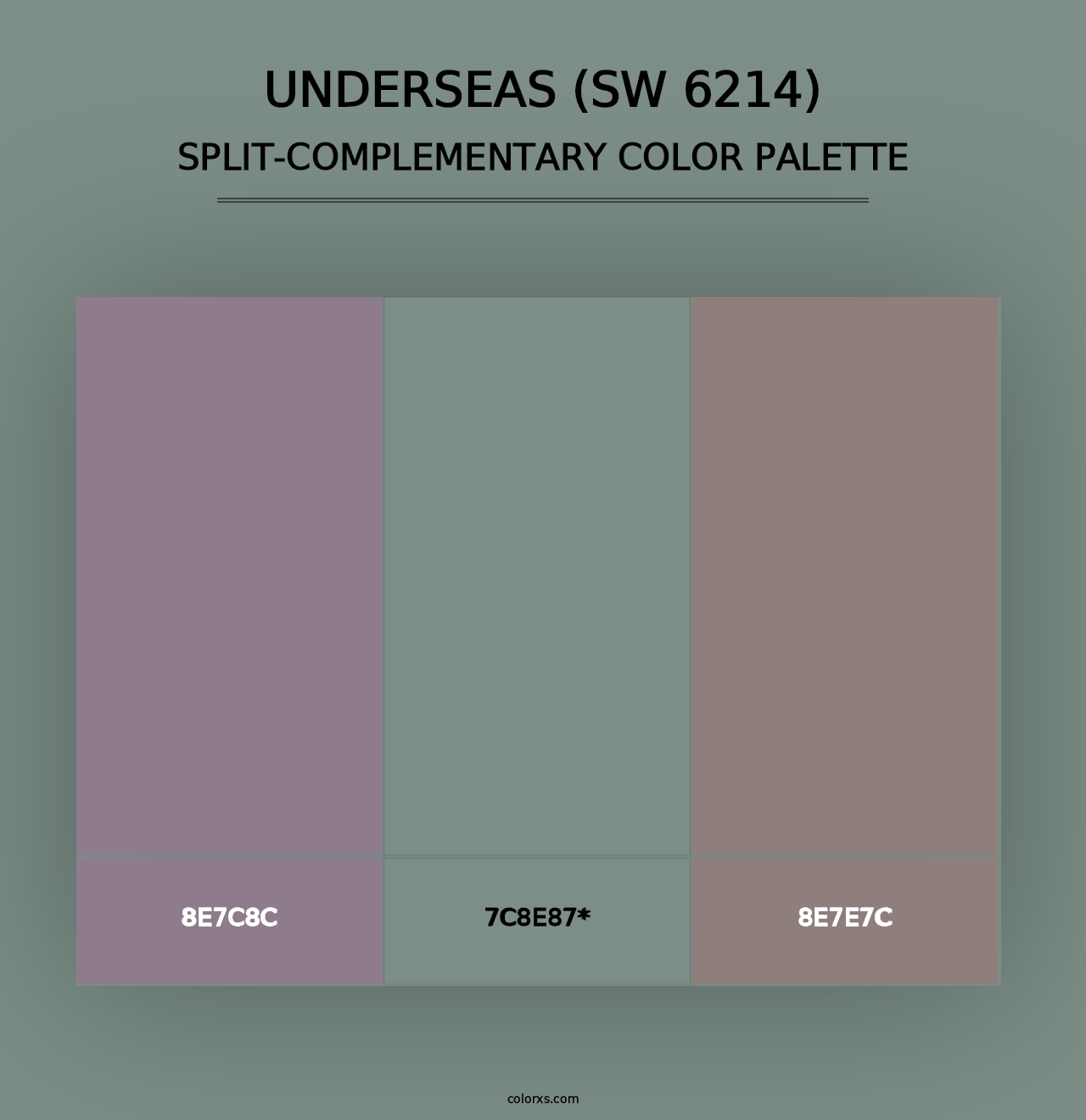 Underseas (SW 6214) - Split-Complementary Color Palette