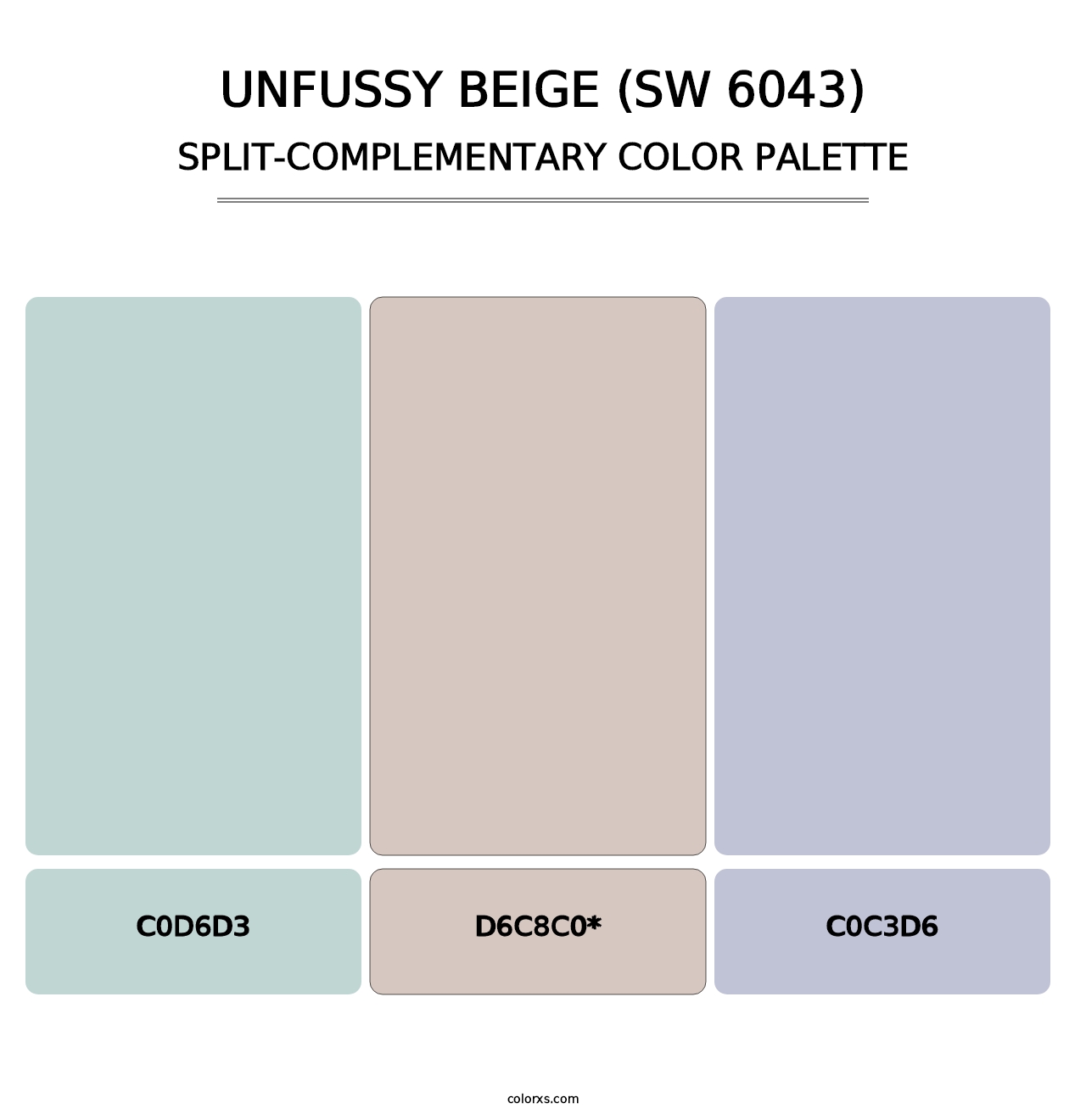 Unfussy Beige (SW 6043) - Split-Complementary Color Palette