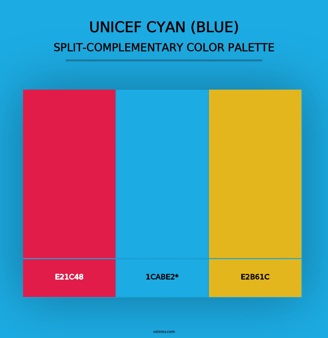 UNICEF Cyan (Blue) - Split-Complementary Color Palette