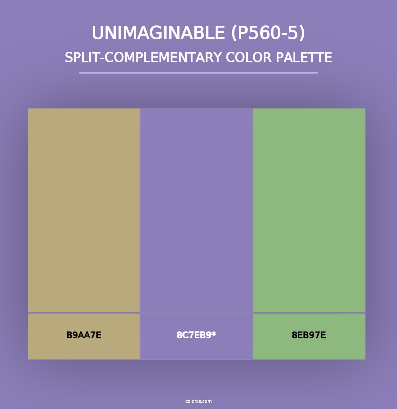 Unimaginable (P560-5) - Split-Complementary Color Palette