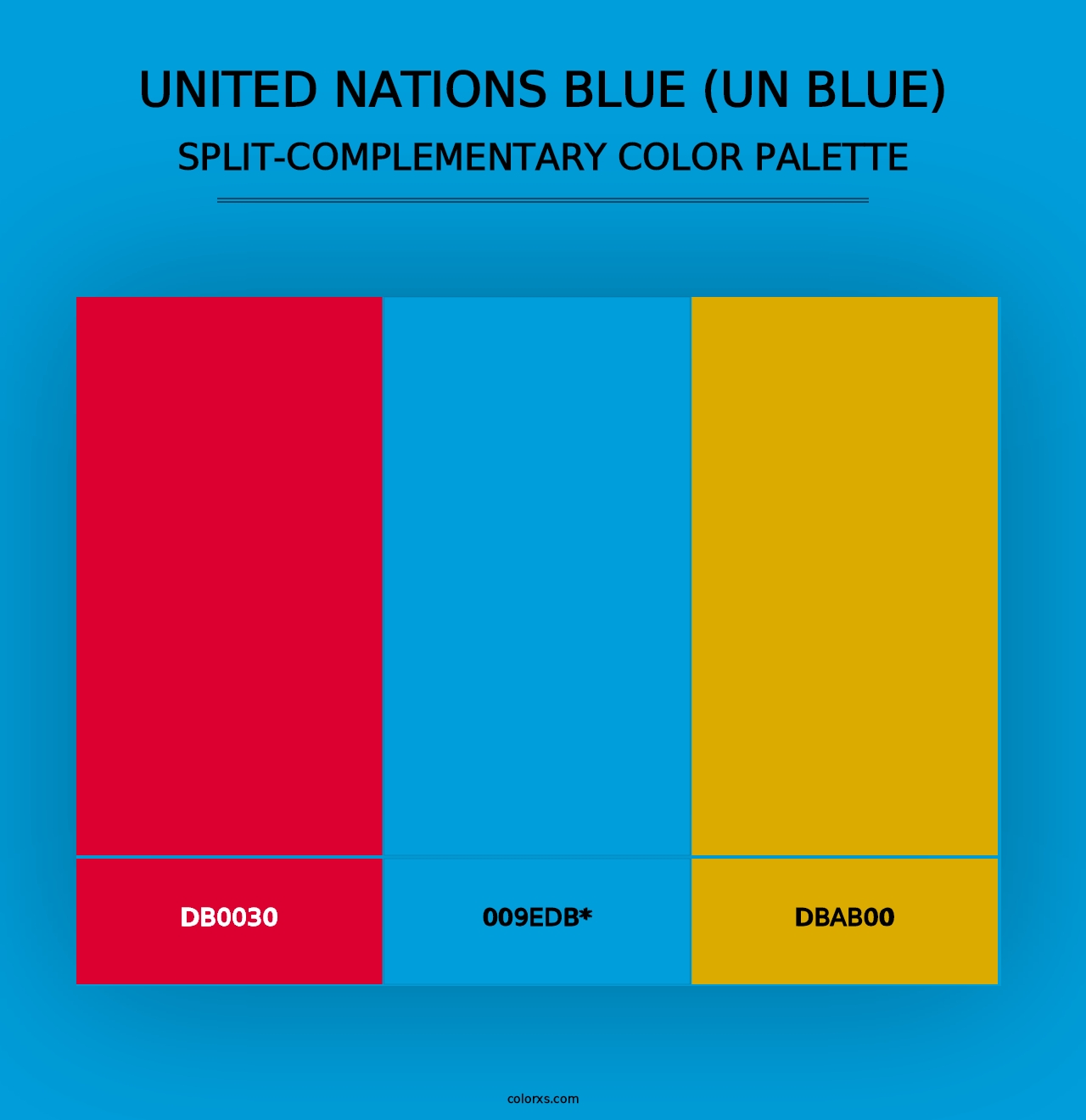 United Nations Blue (UN Blue) - Split-Complementary Color Palette