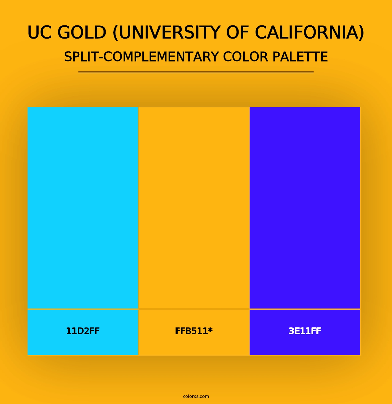 UC Gold (University of California) - Split-Complementary Color Palette