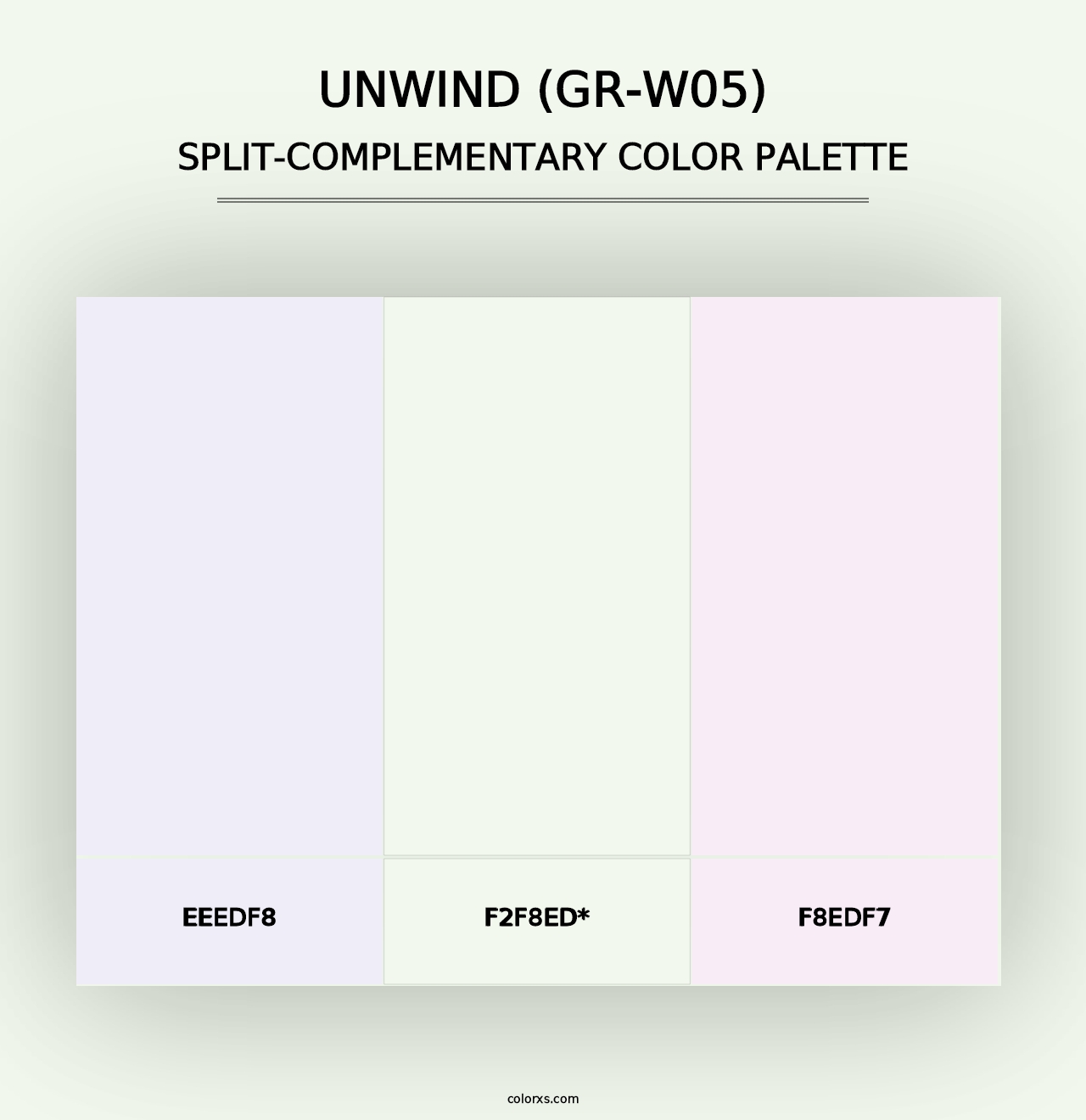 Unwind (GR-W05) - Split-Complementary Color Palette