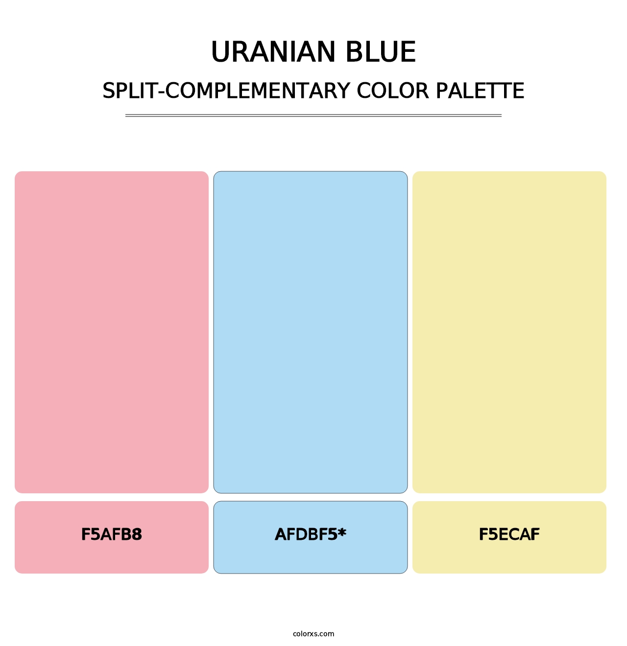 Uranian Blue - Split-Complementary Color Palette