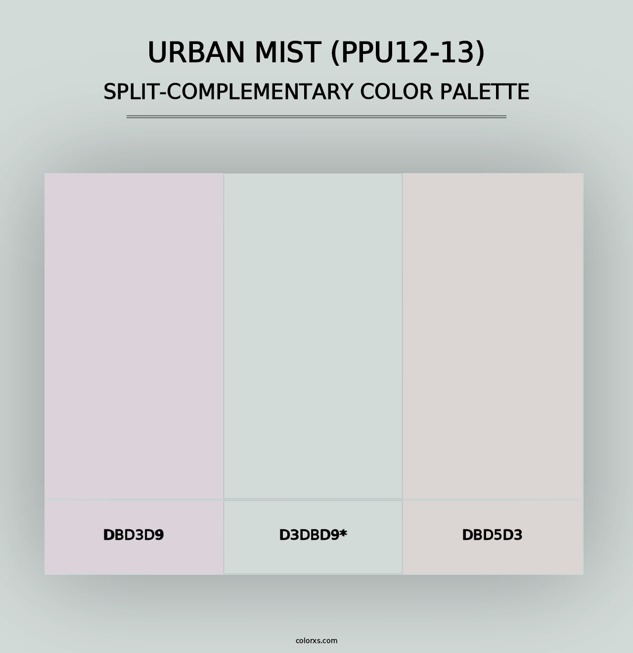 Urban Mist (PPU12-13) - Split-Complementary Color Palette