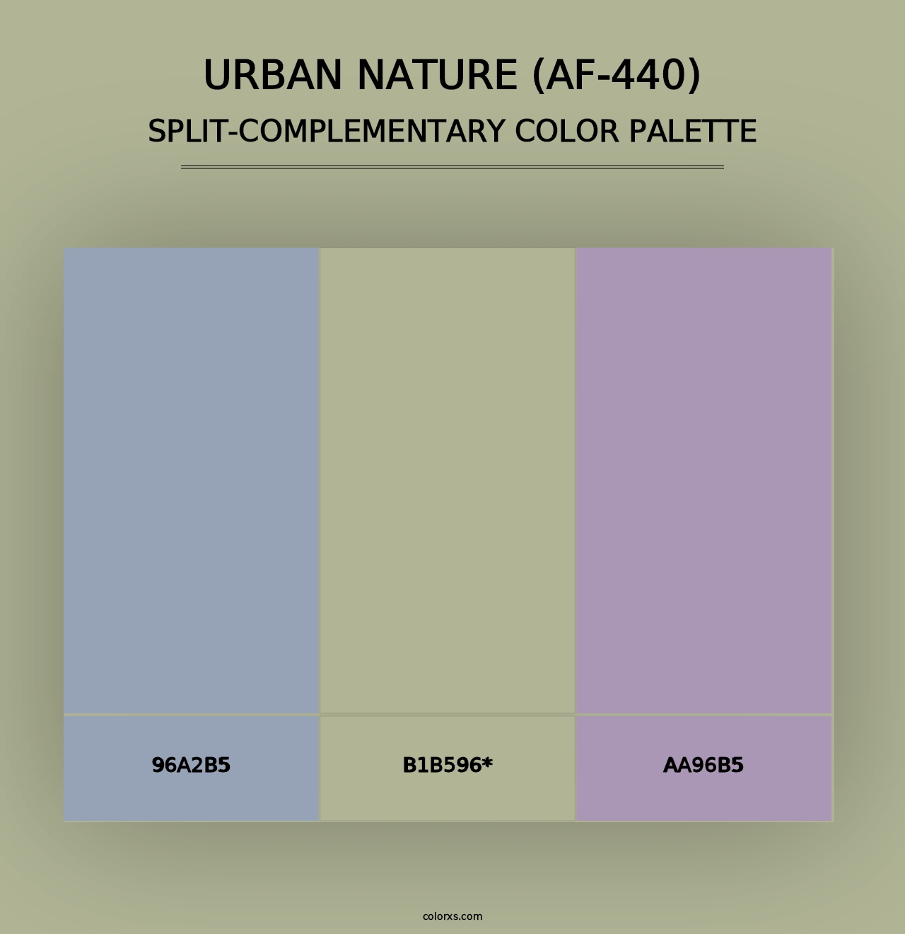 Urban Nature (AF-440) - Split-Complementary Color Palette