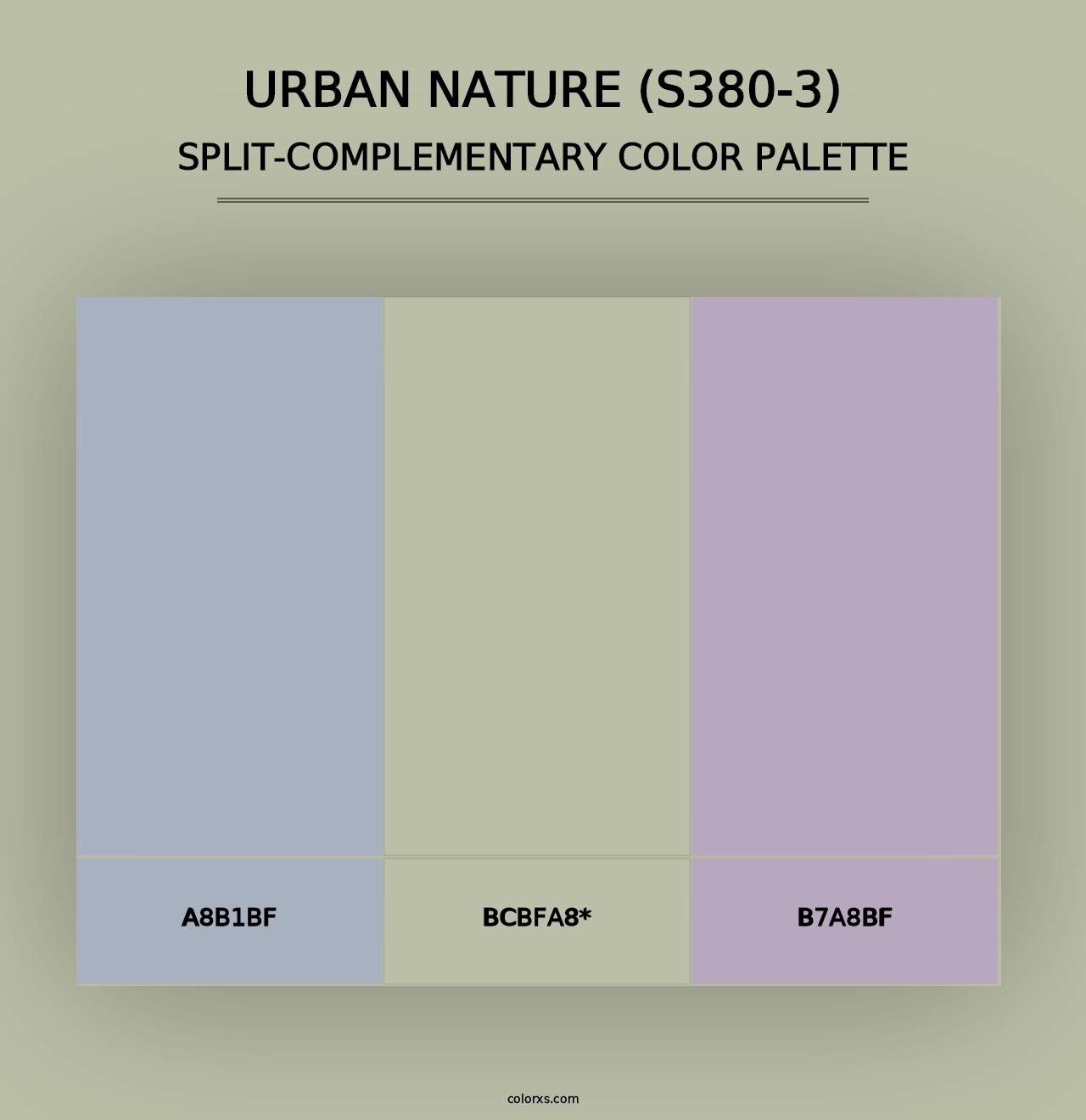 Urban Nature (S380-3) - Split-Complementary Color Palette