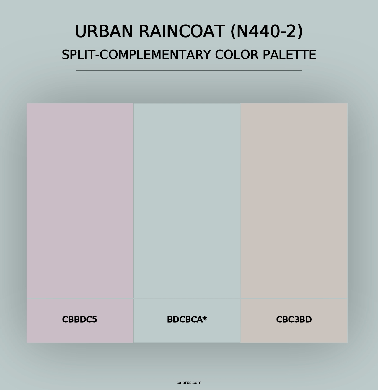 Urban Raincoat (N440-2) - Split-Complementary Color Palette