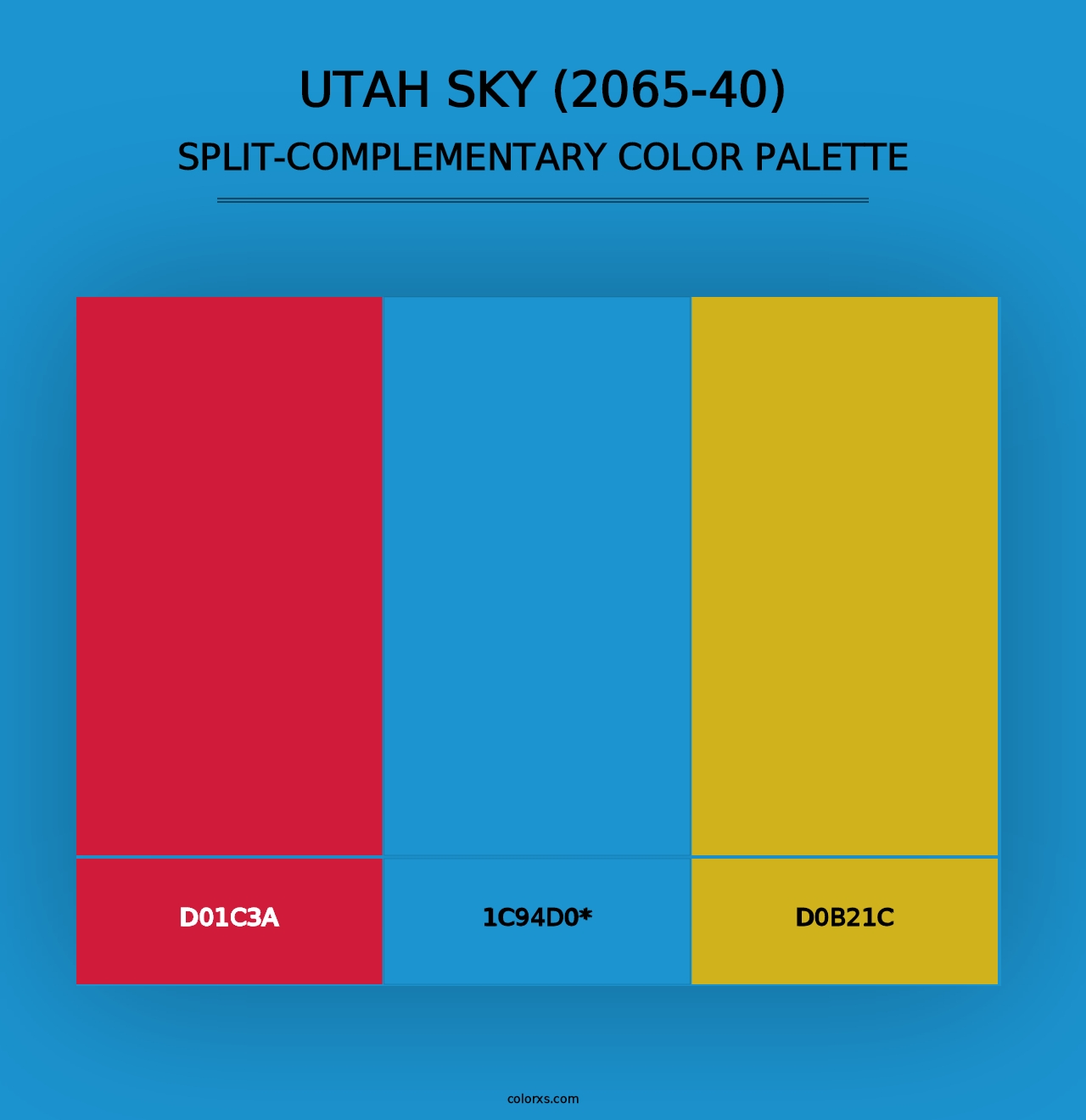 Utah Sky (2065-40) - Split-Complementary Color Palette