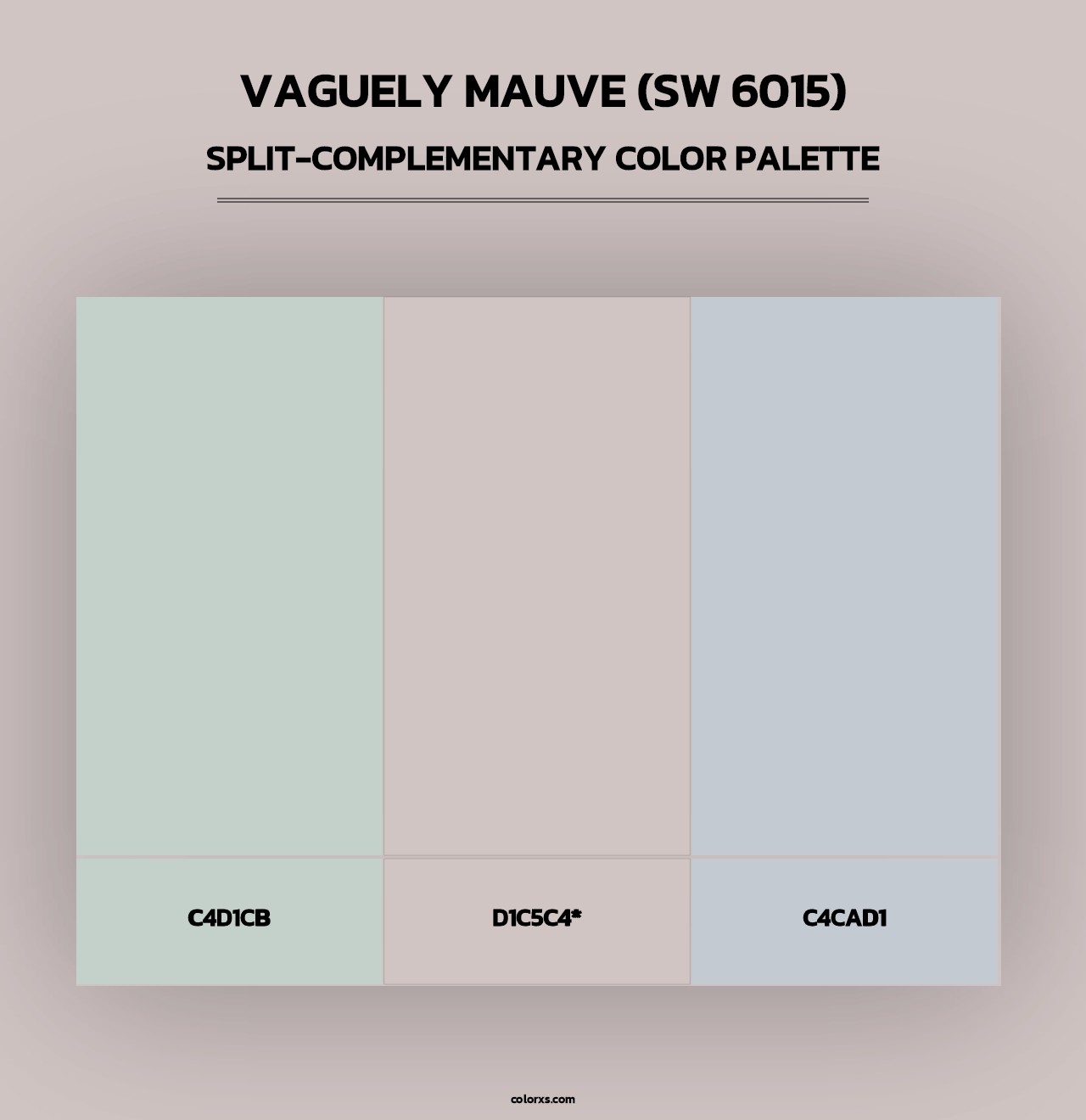 Vaguely Mauve (SW 6015) - Split-Complementary Color Palette