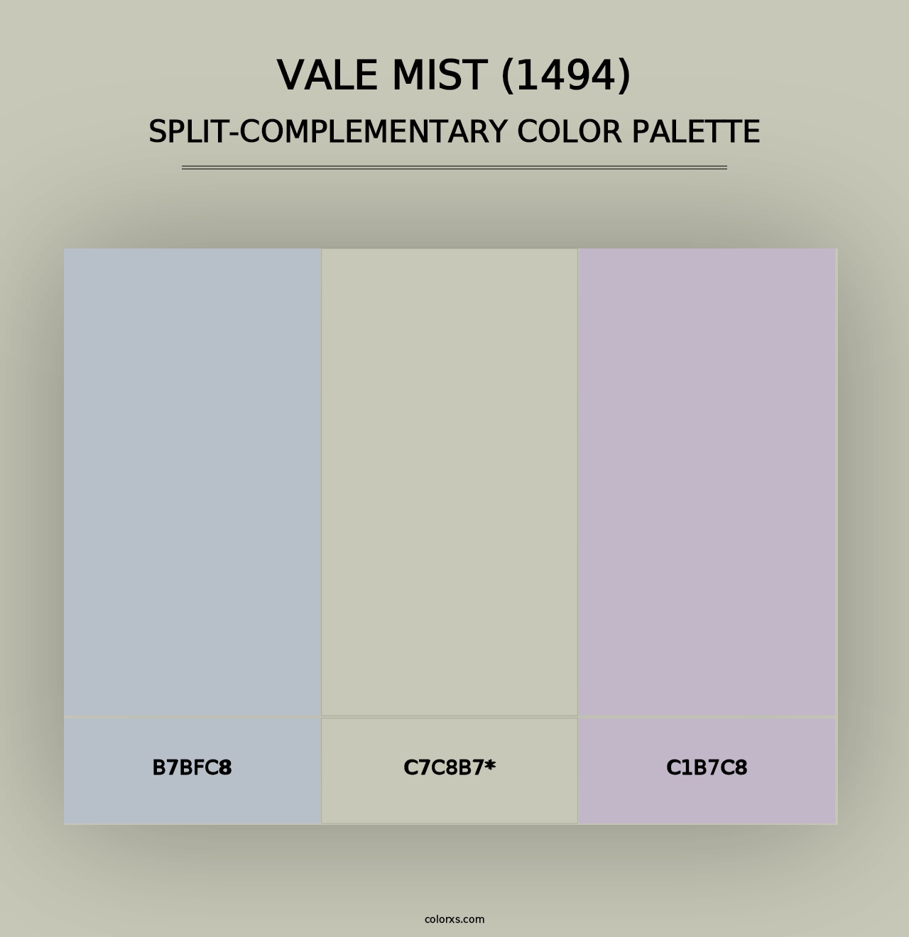 Vale Mist (1494) - Split-Complementary Color Palette