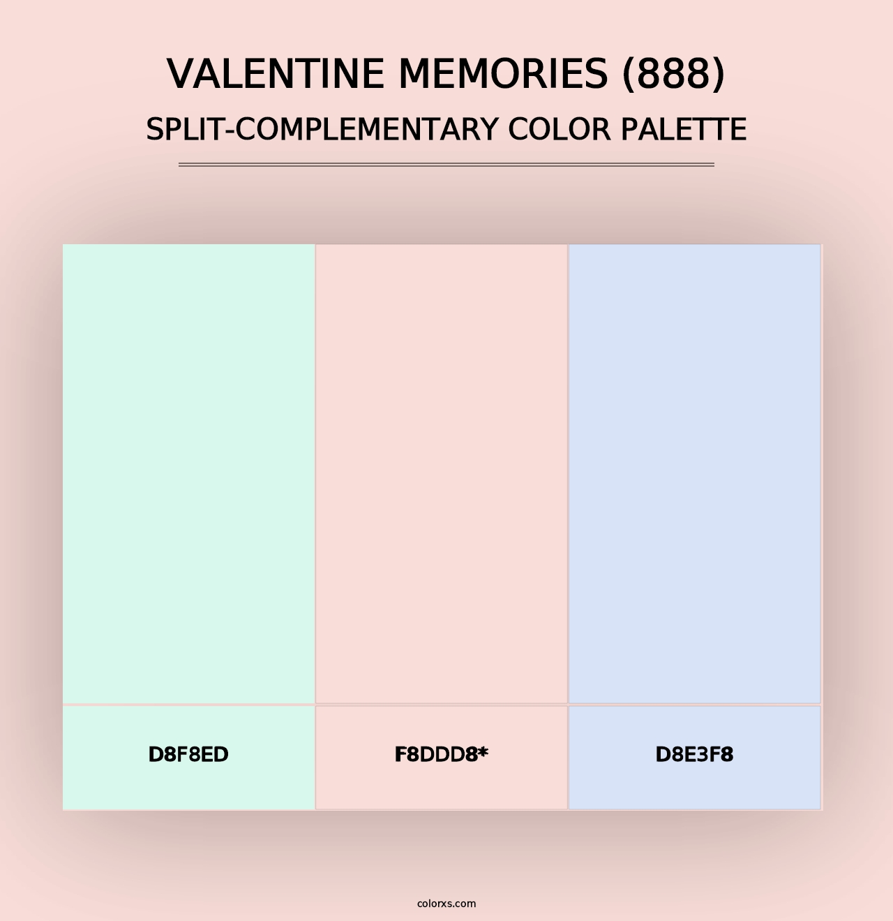 Valentine Memories (888) - Split-Complementary Color Palette