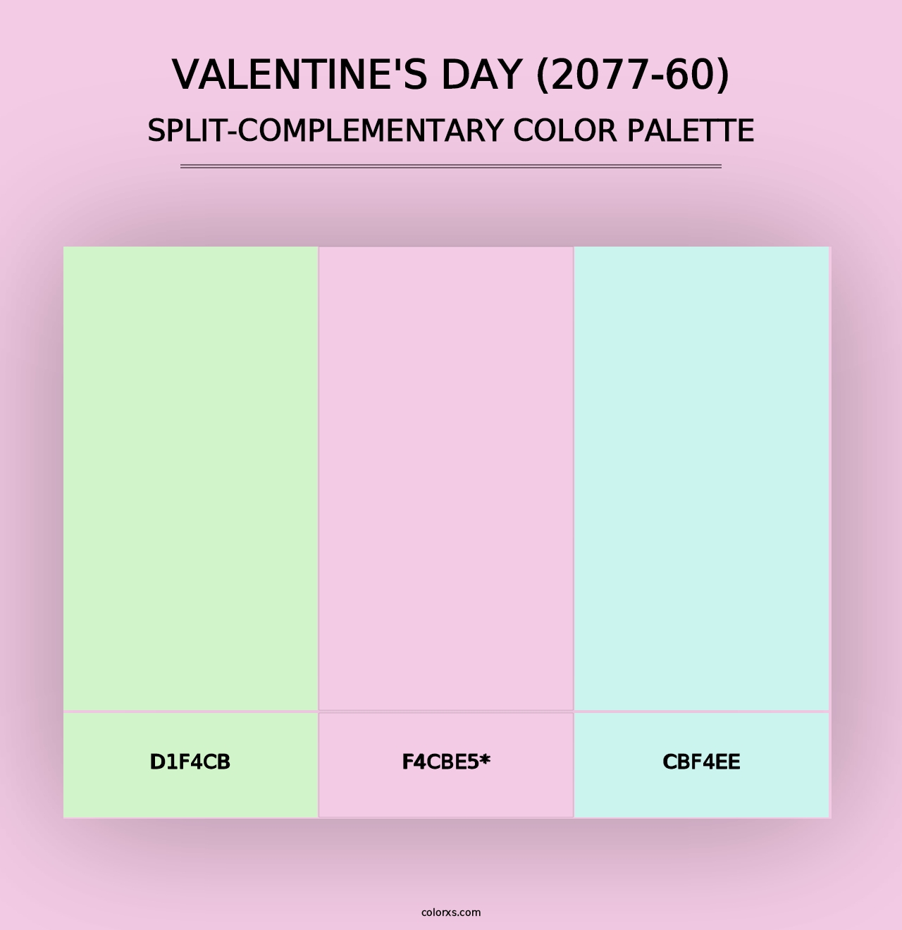 Valentine's Day (2077-60) - Split-Complementary Color Palette