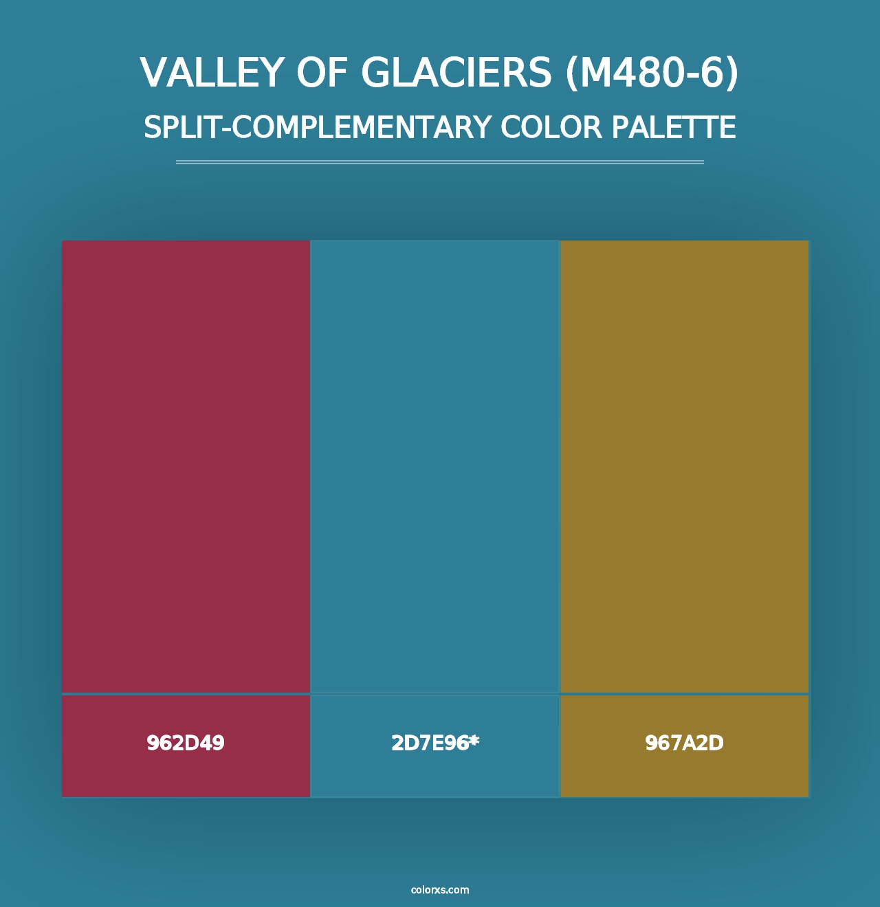 Valley Of Glaciers (M480-6) - Split-Complementary Color Palette