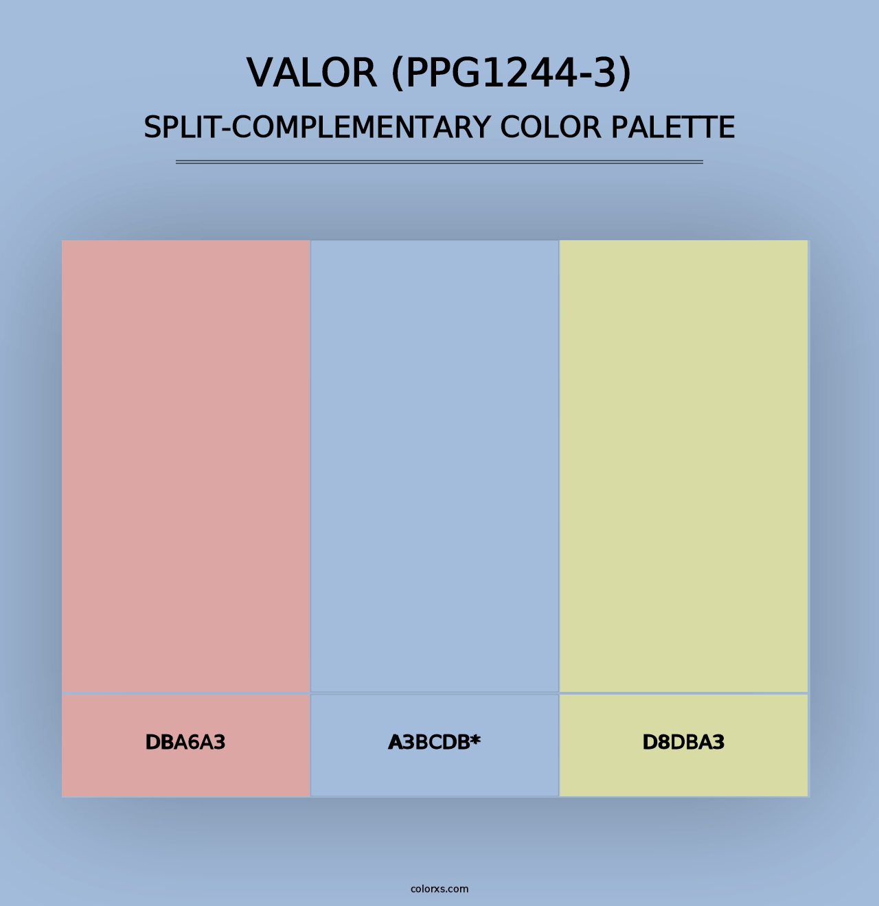 Valor (PPG1244-3) - Split-Complementary Color Palette