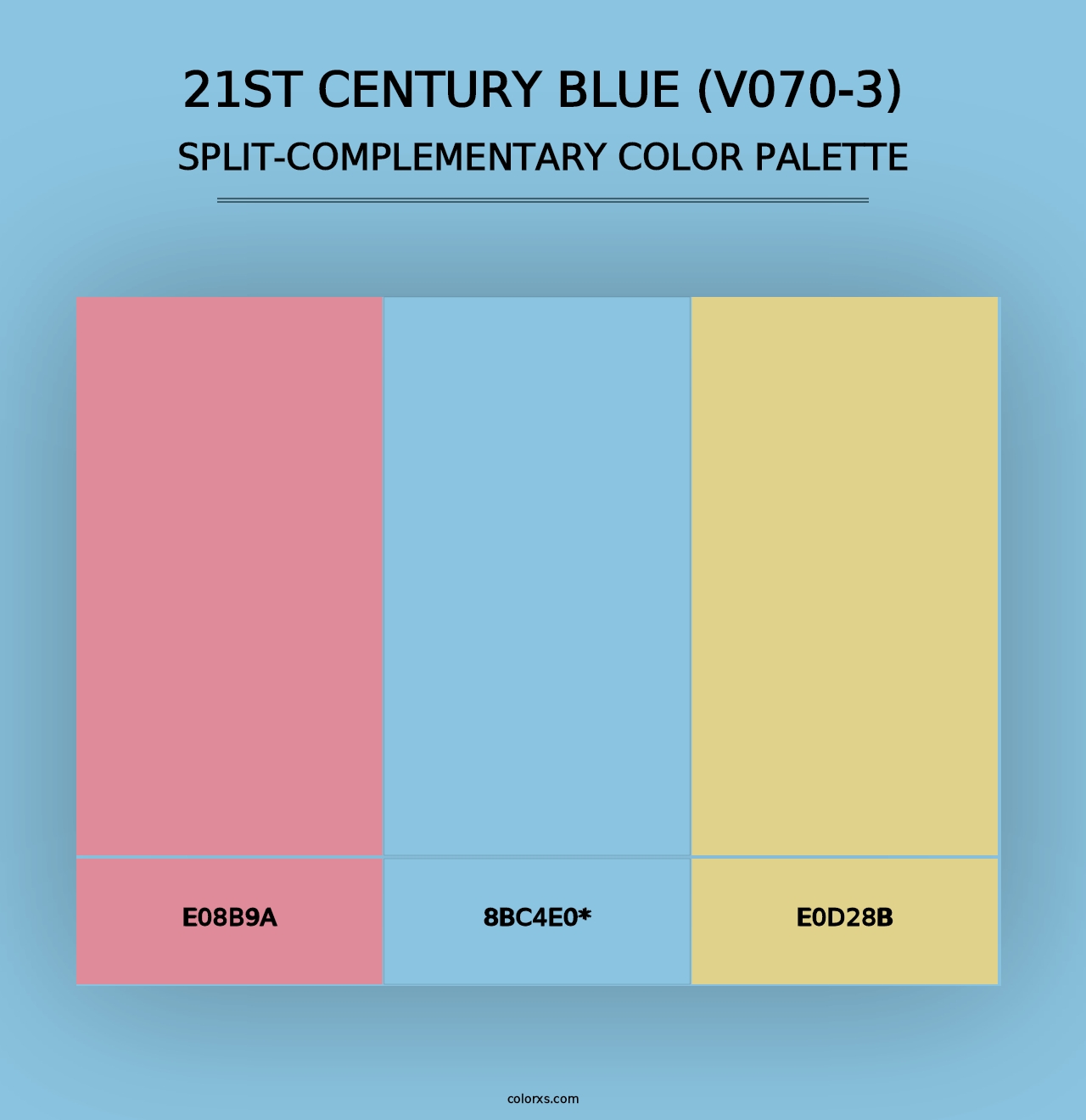 21st Century Blue (V070-3) - Split-Complementary Color Palette